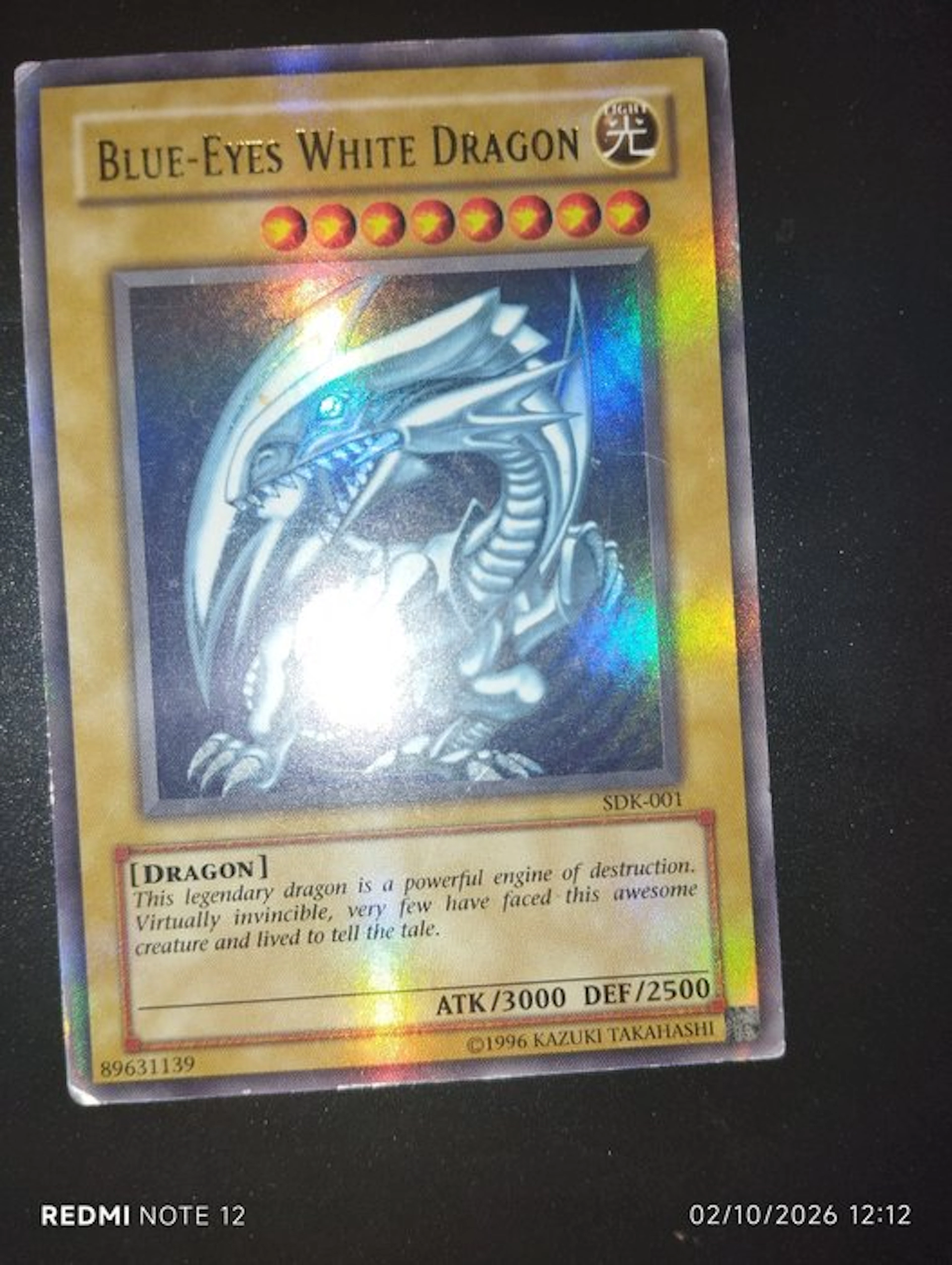 Konami - 1 Card - Yu-Gi-Oh! - Blue-Eyes White Dragon SDK-001 Foil
