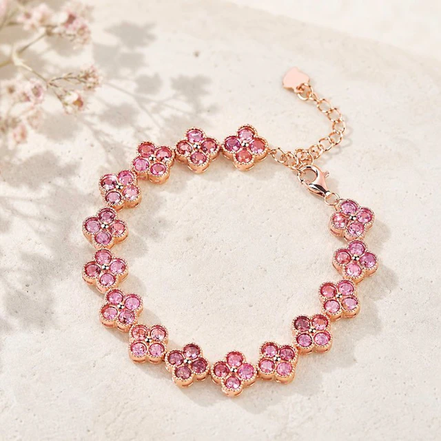 No reserve price - Bracelet Silver - Tourmaline - Certified