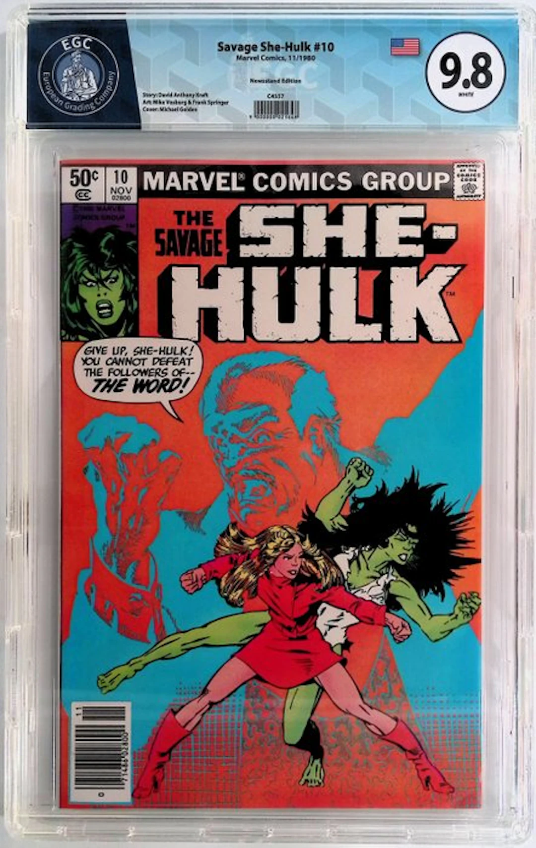 Savage She-Hulk #10 - EGC 9.8 - Newsstand Edition - 1...