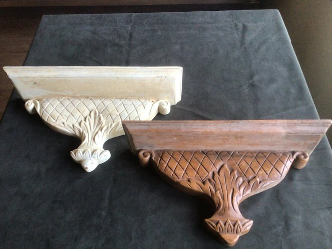 Console table (2) - Wood - Brocante wall consoles