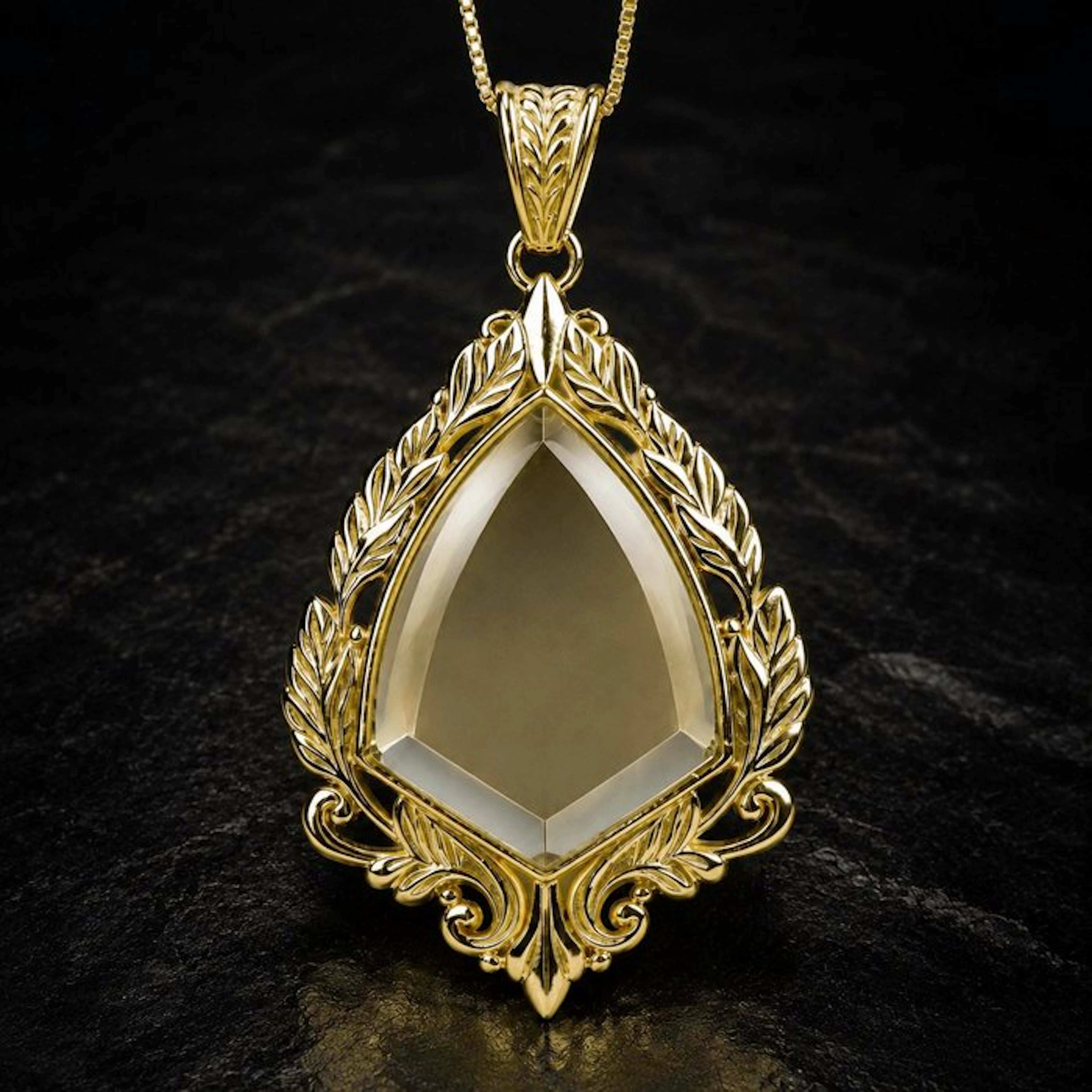 No reserve price - Pendant Silver - Citrine - Certified