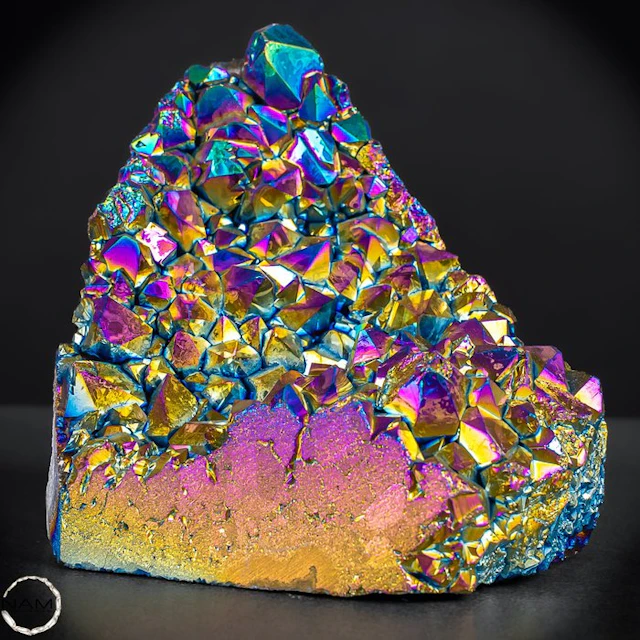 Spectacle of Light: Aura-Amethyst Druse in rainbow colors- 1167.17 g