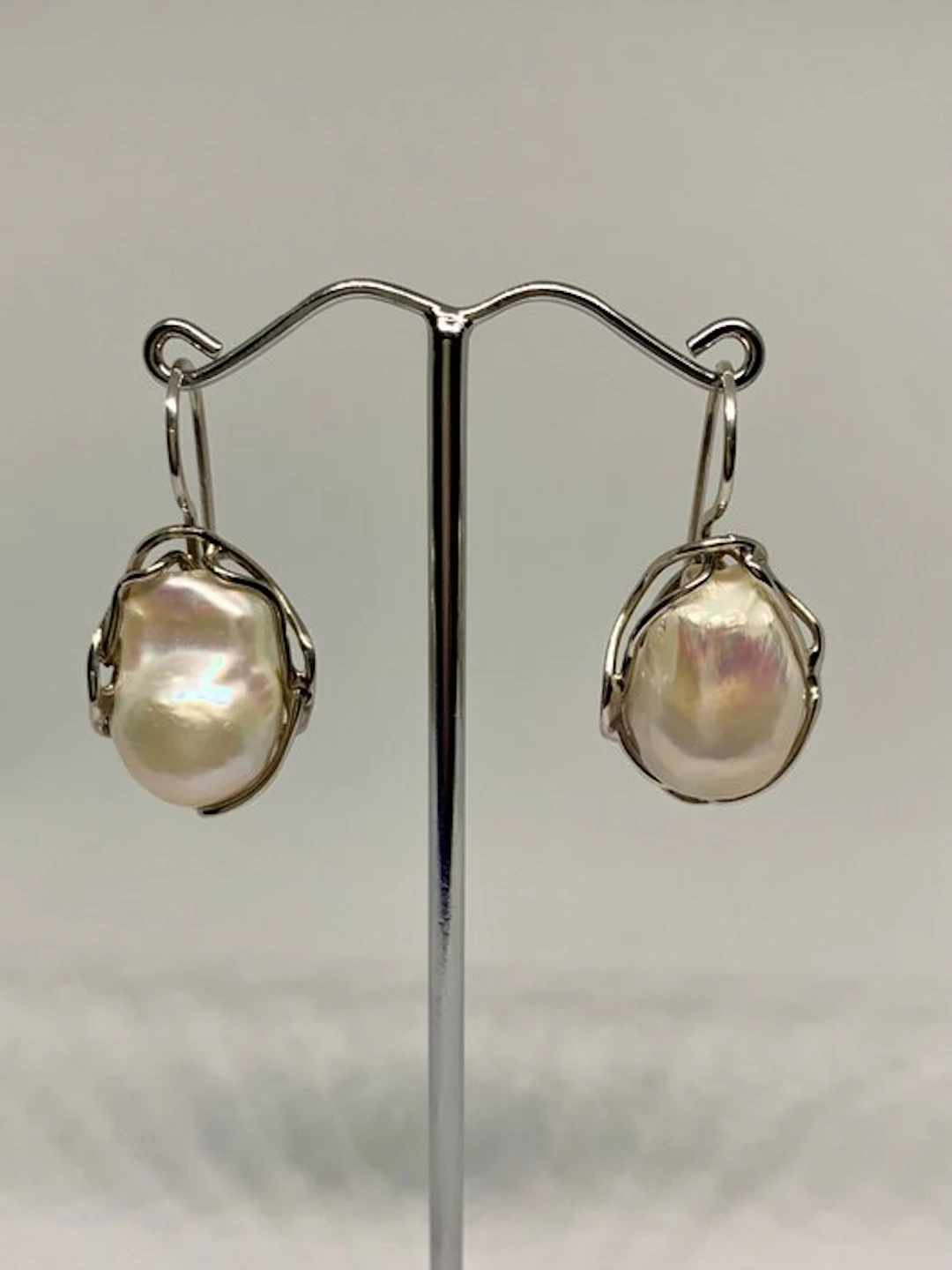 Pearl - Silver - Earrings - Baroque pearls