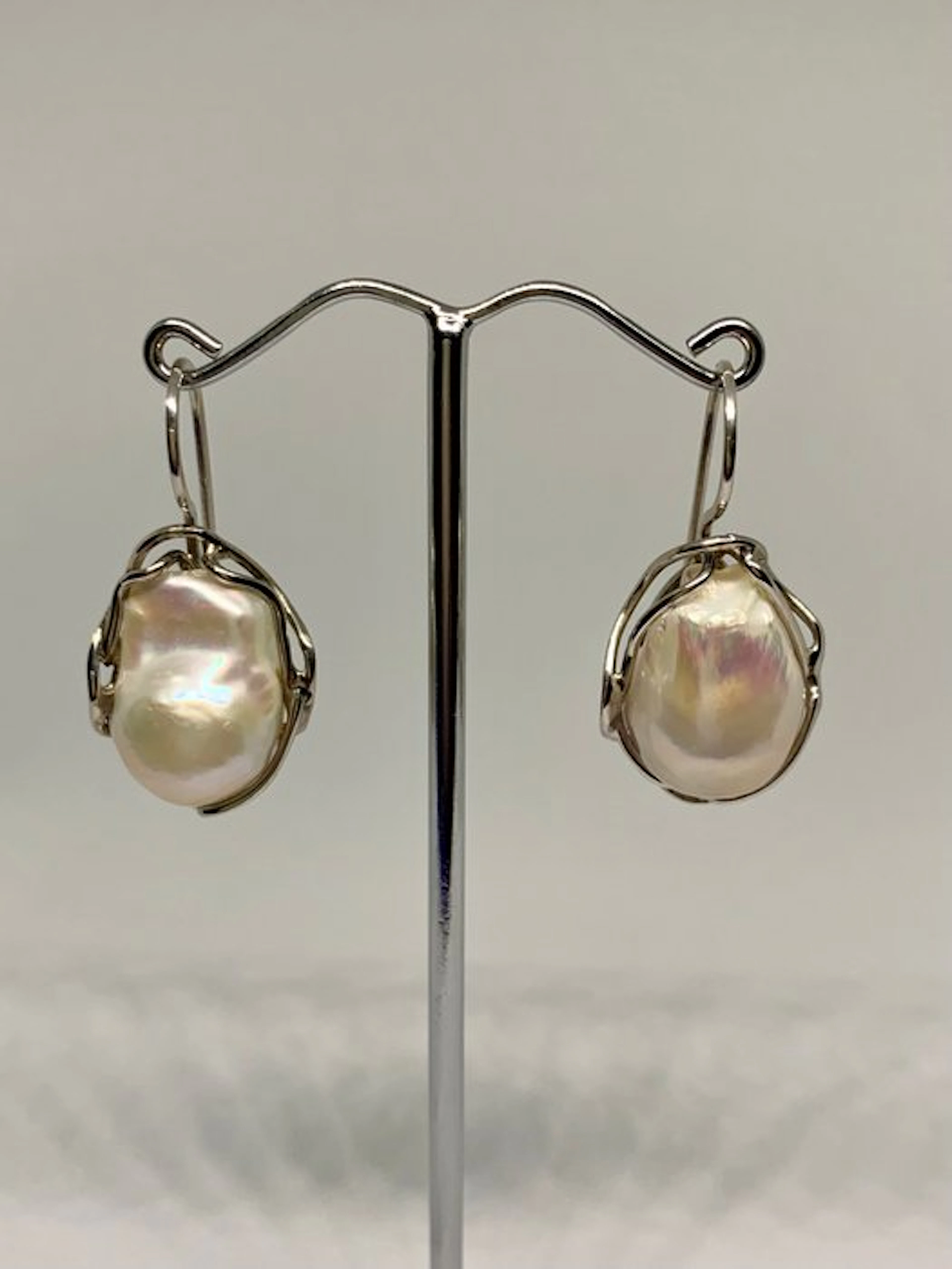Pearl - Silver - Earrings - Baroque pearls