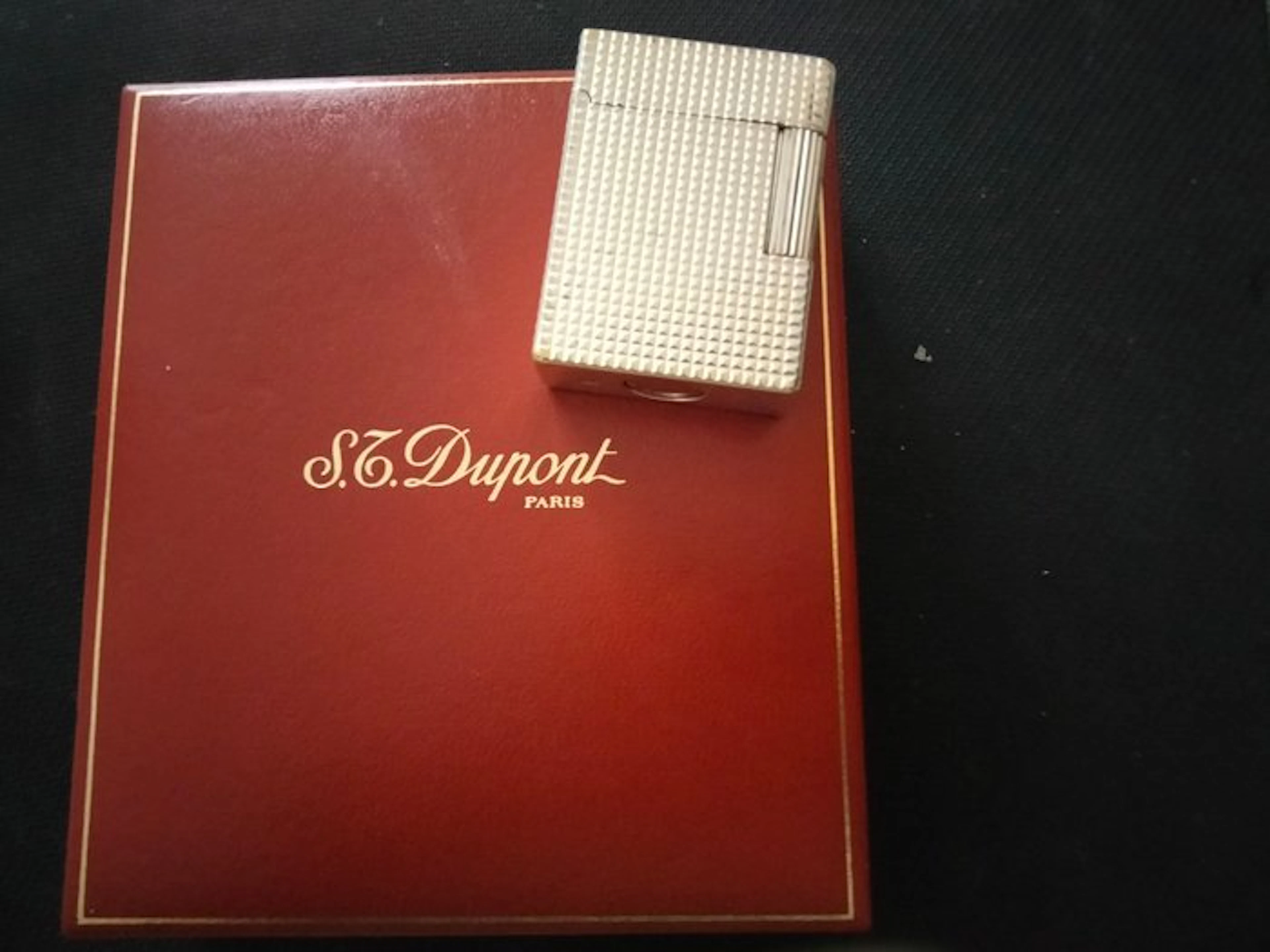 S.T. Dupont - Ligne 1 point diamant - Pocket lighter - Silver