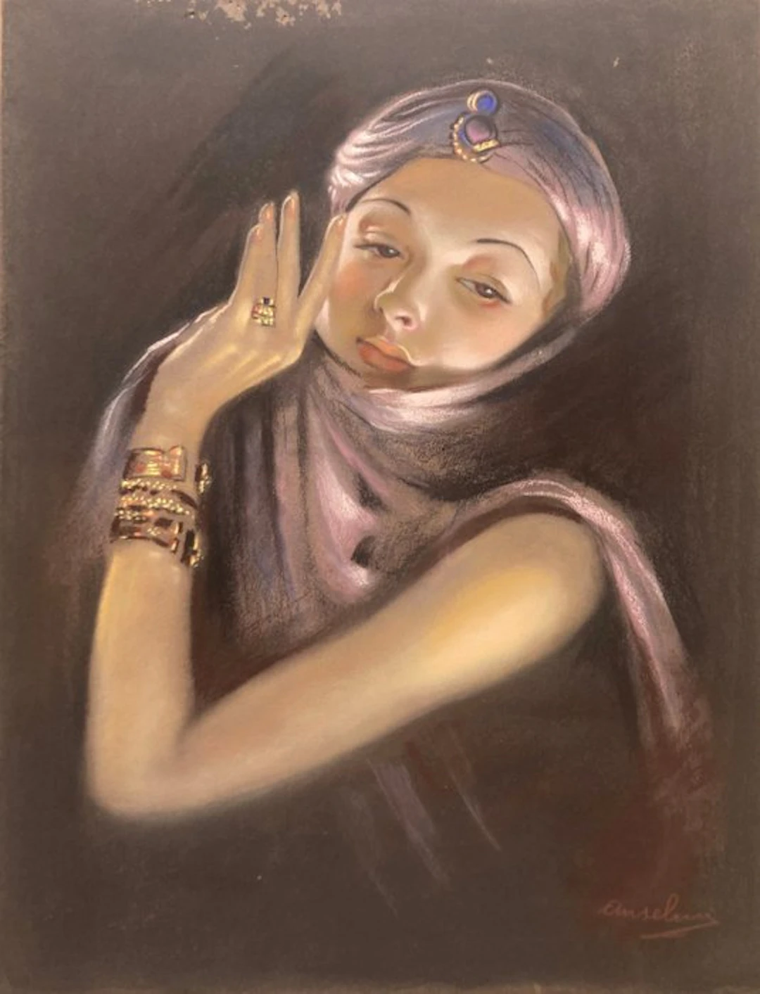 Costantino Anselmi (1905–1994) - Volto di donna