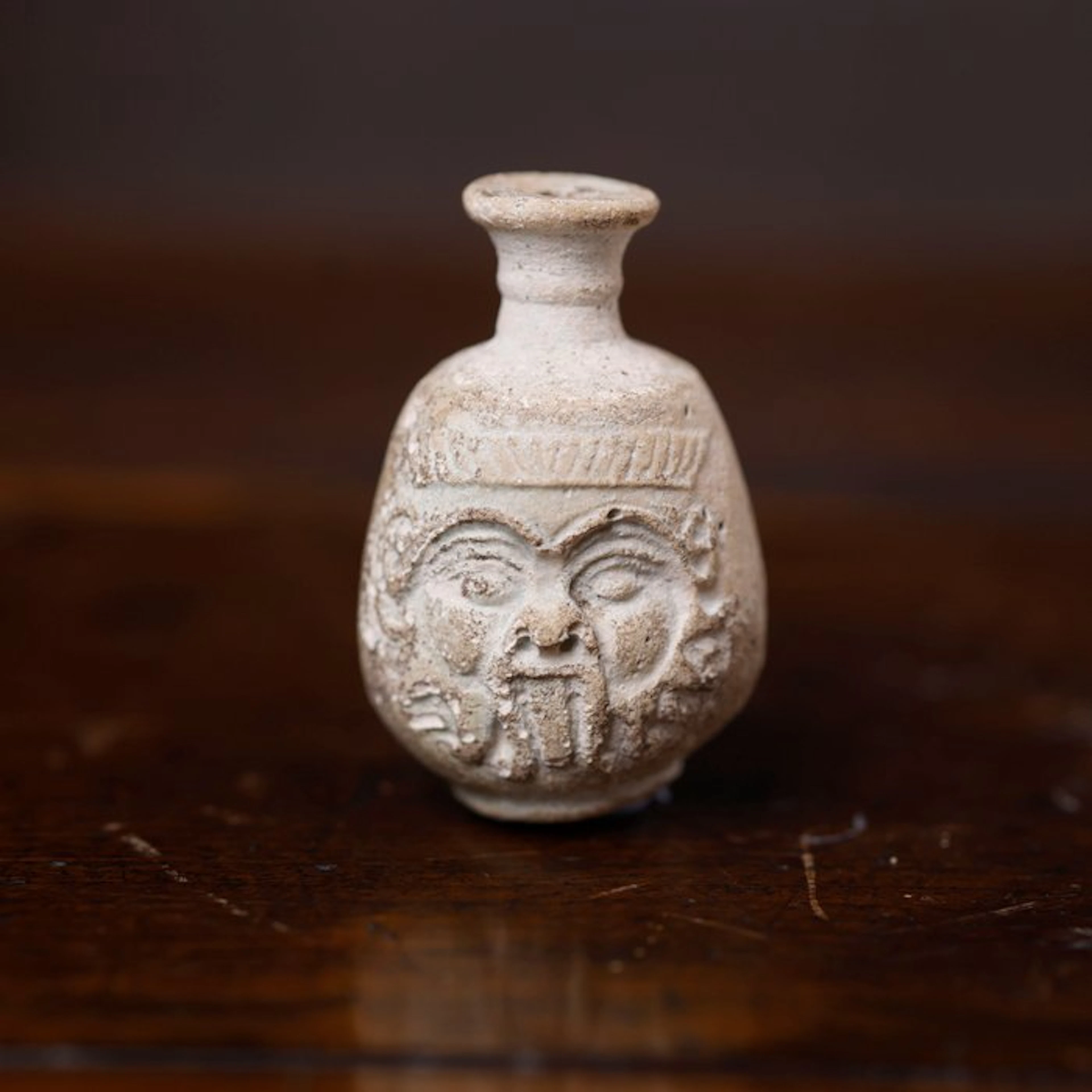 Ancient Egypt A small faience bottle for the New Year
