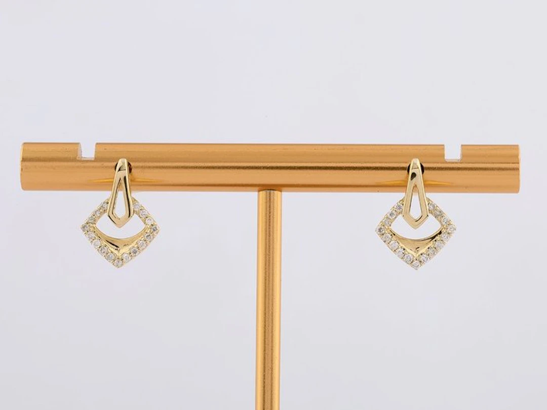 Earrings - 14 kt. Yellow gold - 0.17ct. tw. Diamond (Natural)