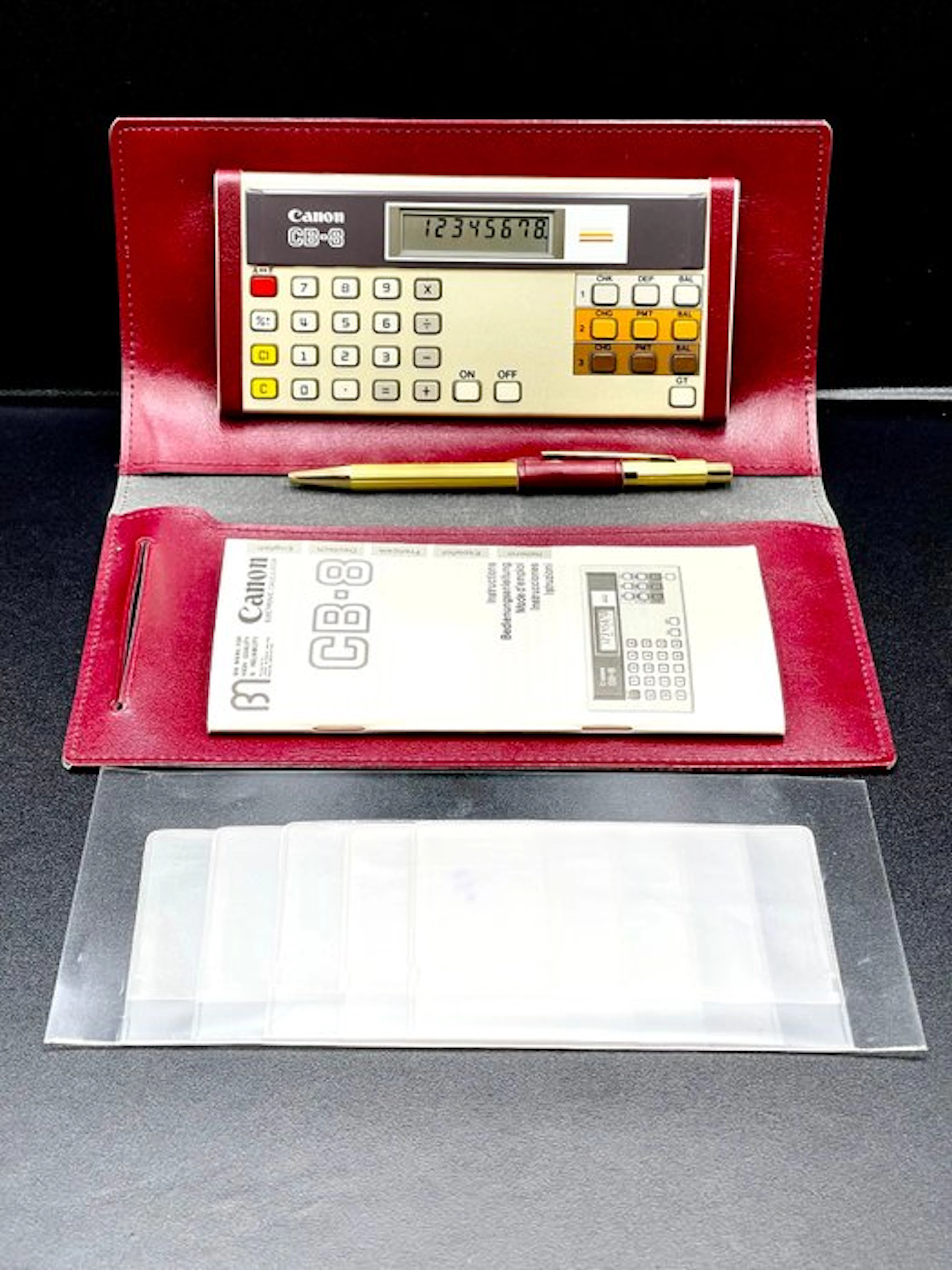Canon CB-8, 1983, Japan, Financial Calculator - Computer - Leather Pouch