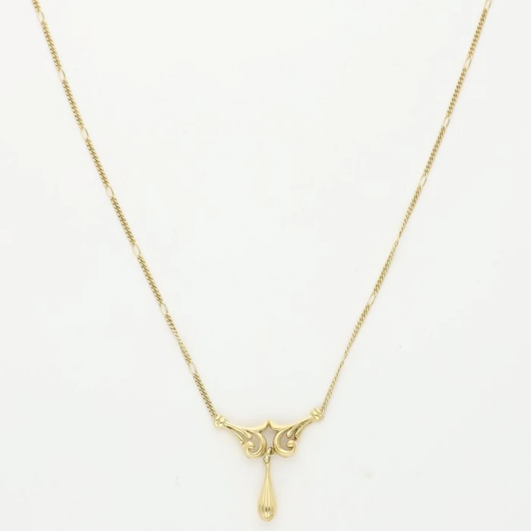Necklace with pendant - 14 kt. Yellow gold