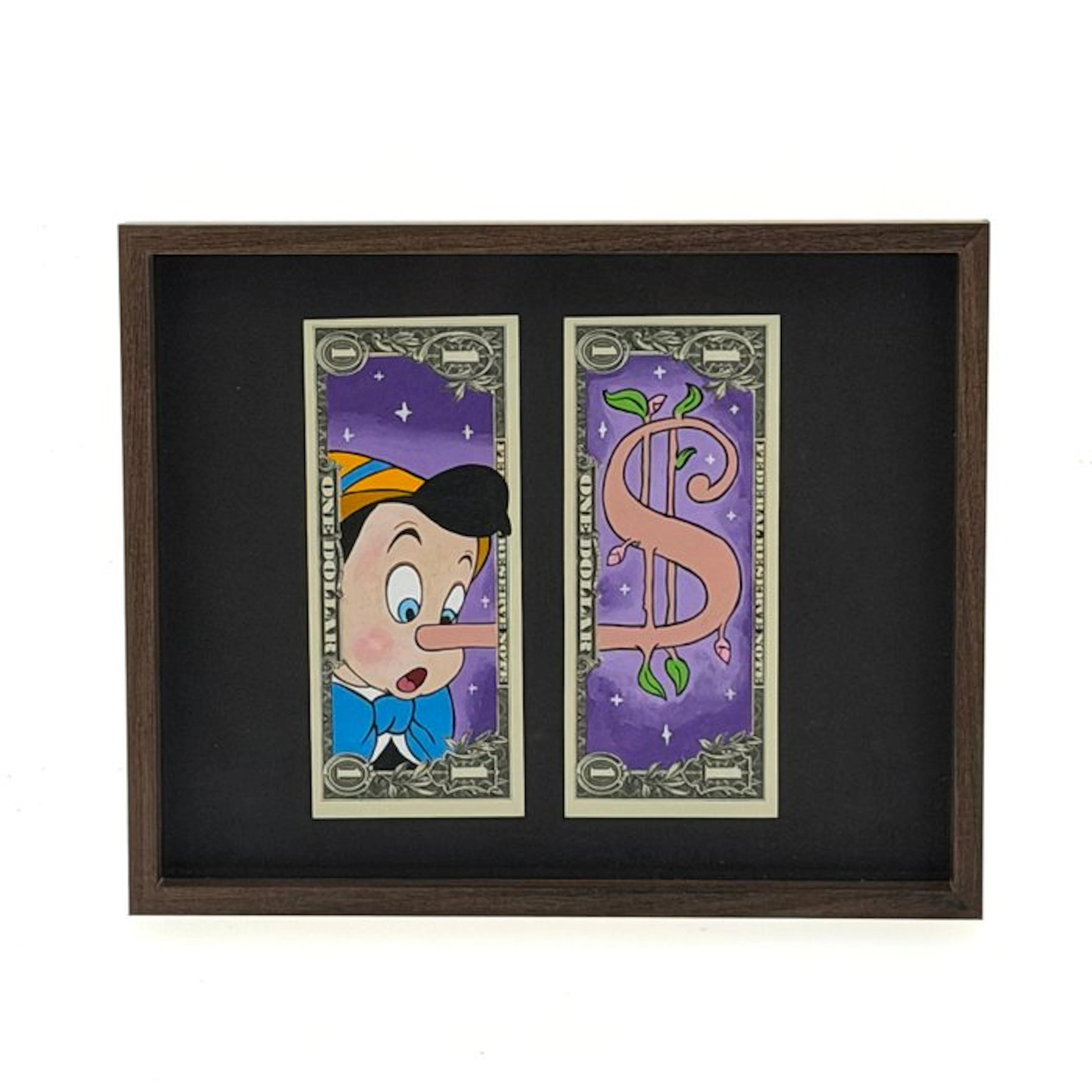 PAAPI (1986) - Pinnochio - Money never lies?! - DollarArt framed