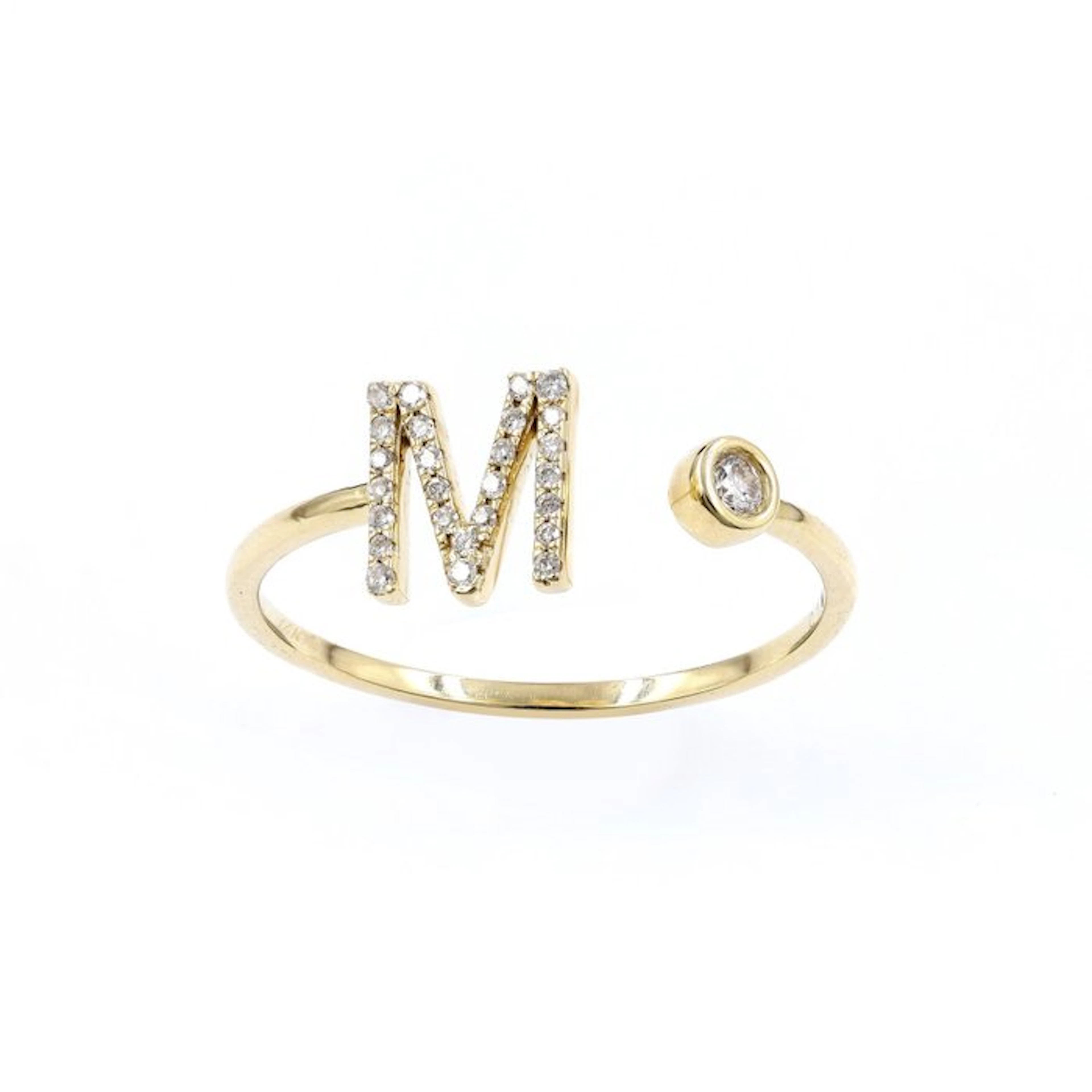 Ring - 14 kt. Yellow gold - 0.16ct. tw. Diamond (Natural)