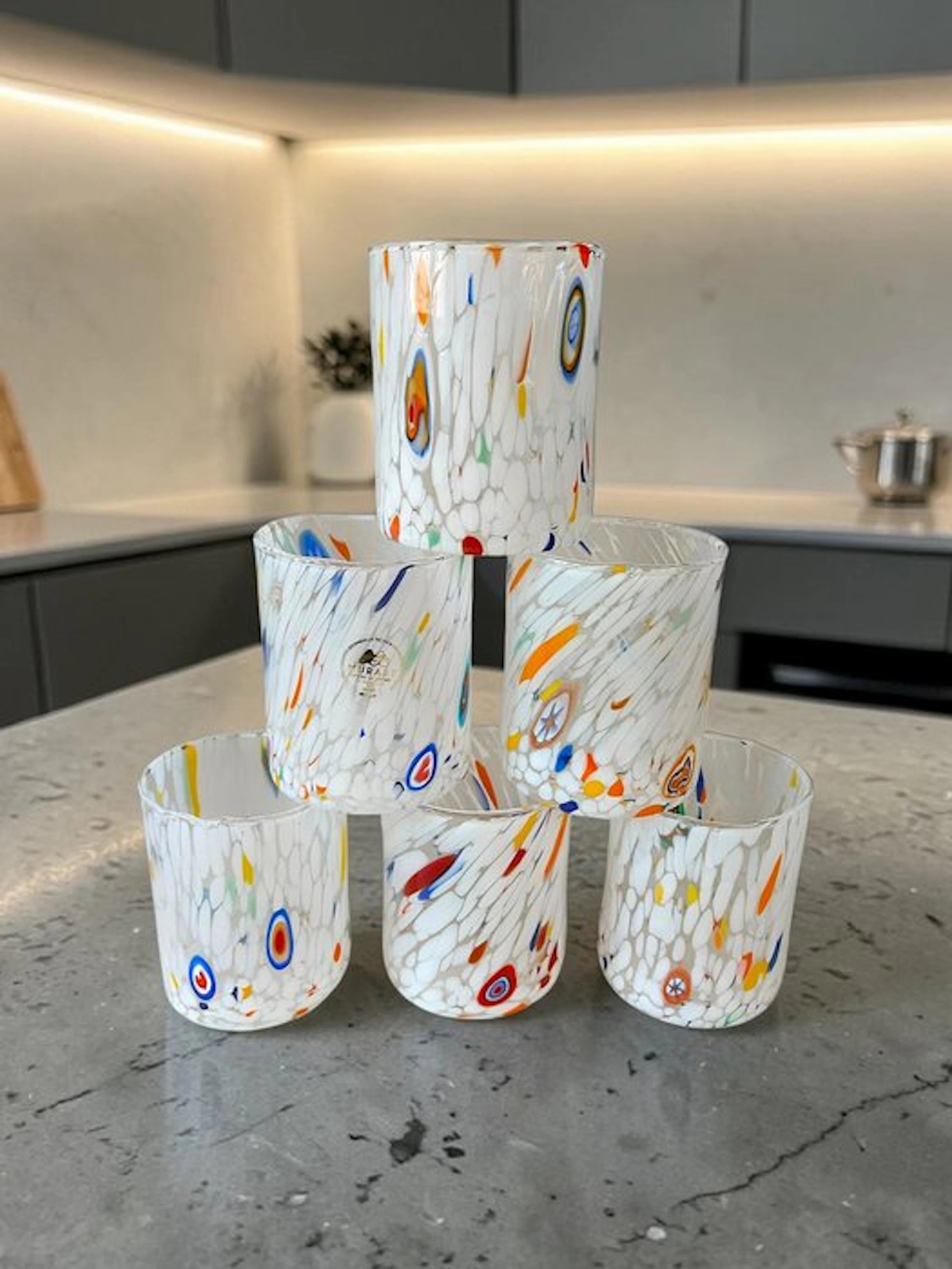 MurArt - MurArt - Drinking set (6) - Glass - Murrine Millefiori