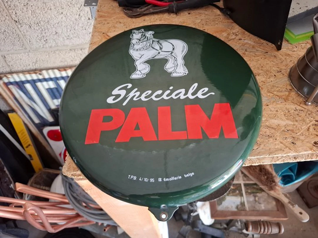 Emaillerie Belge - Round enamel palm board - Enamel sign - Enamel