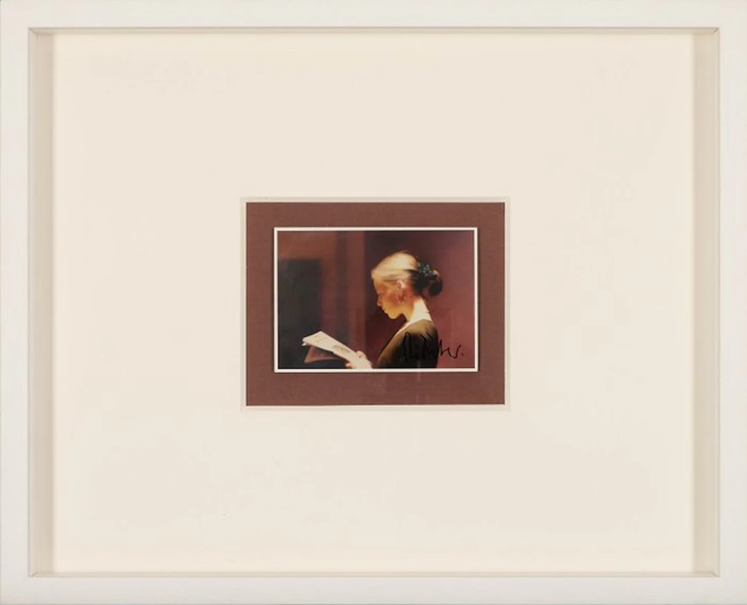 Gerhard Richter (1932) - Signierte Art Card " Lesende