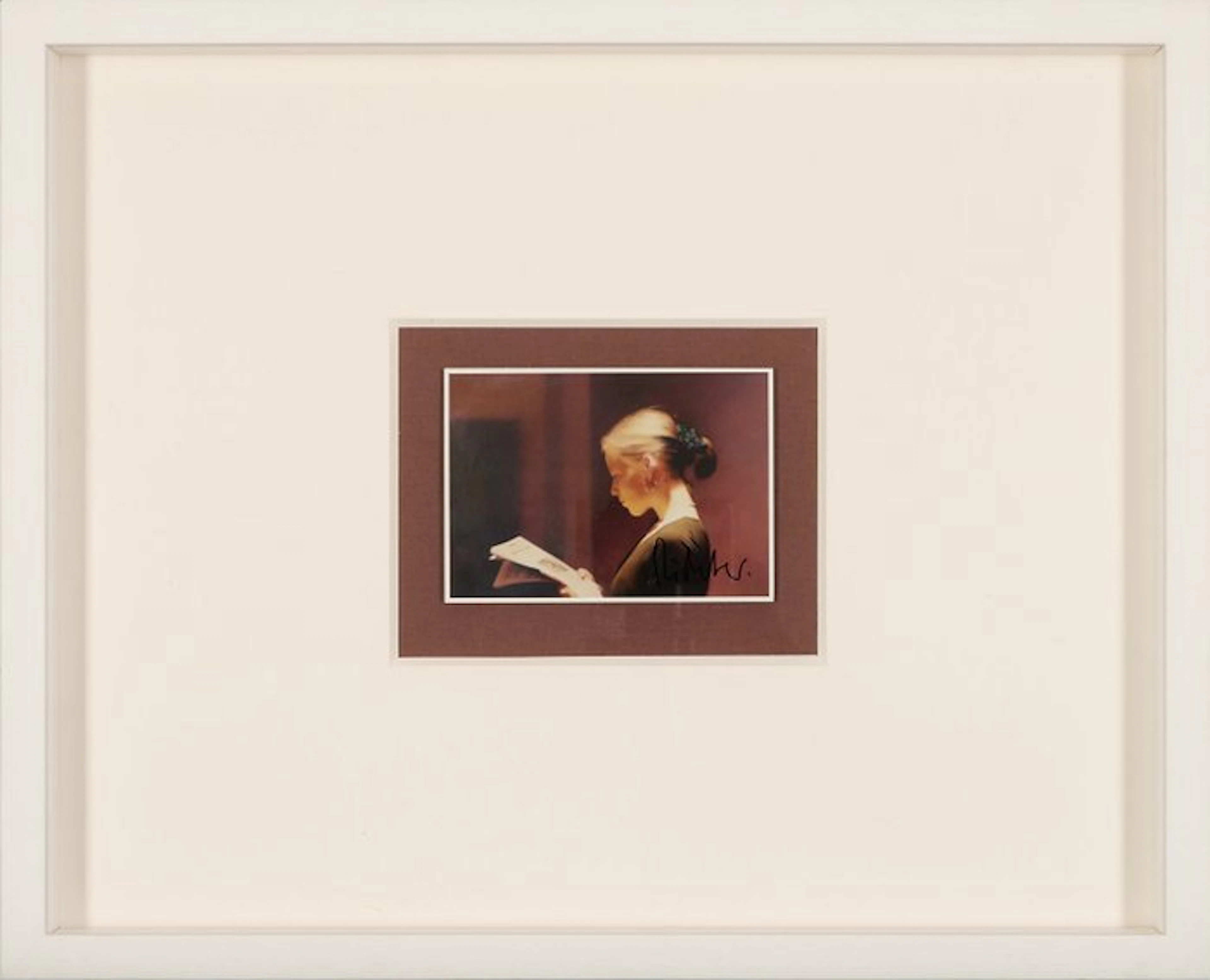 Gerhard Richter (1932) - Signierte Art Card " Lesende