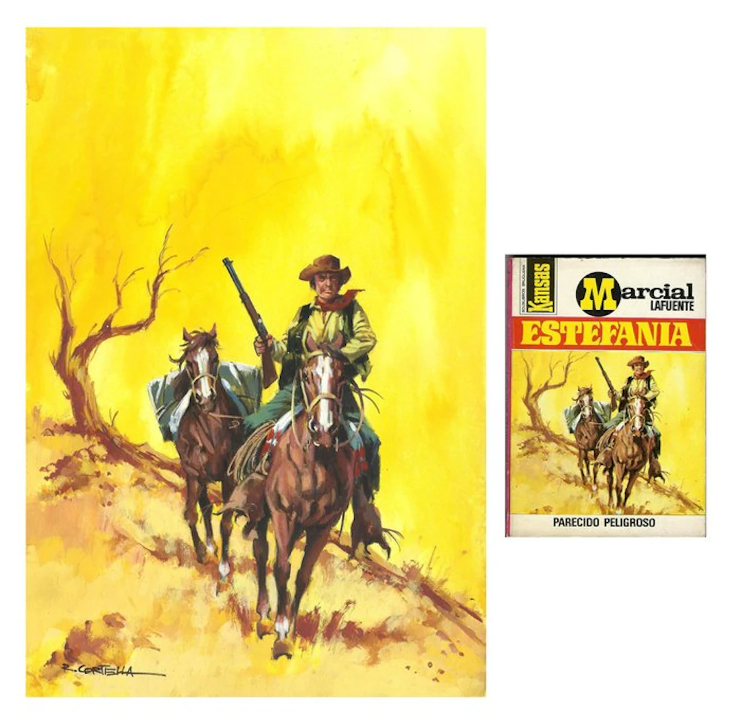 Rafael Cortiella - 2 Original cover - Western - Wild West...