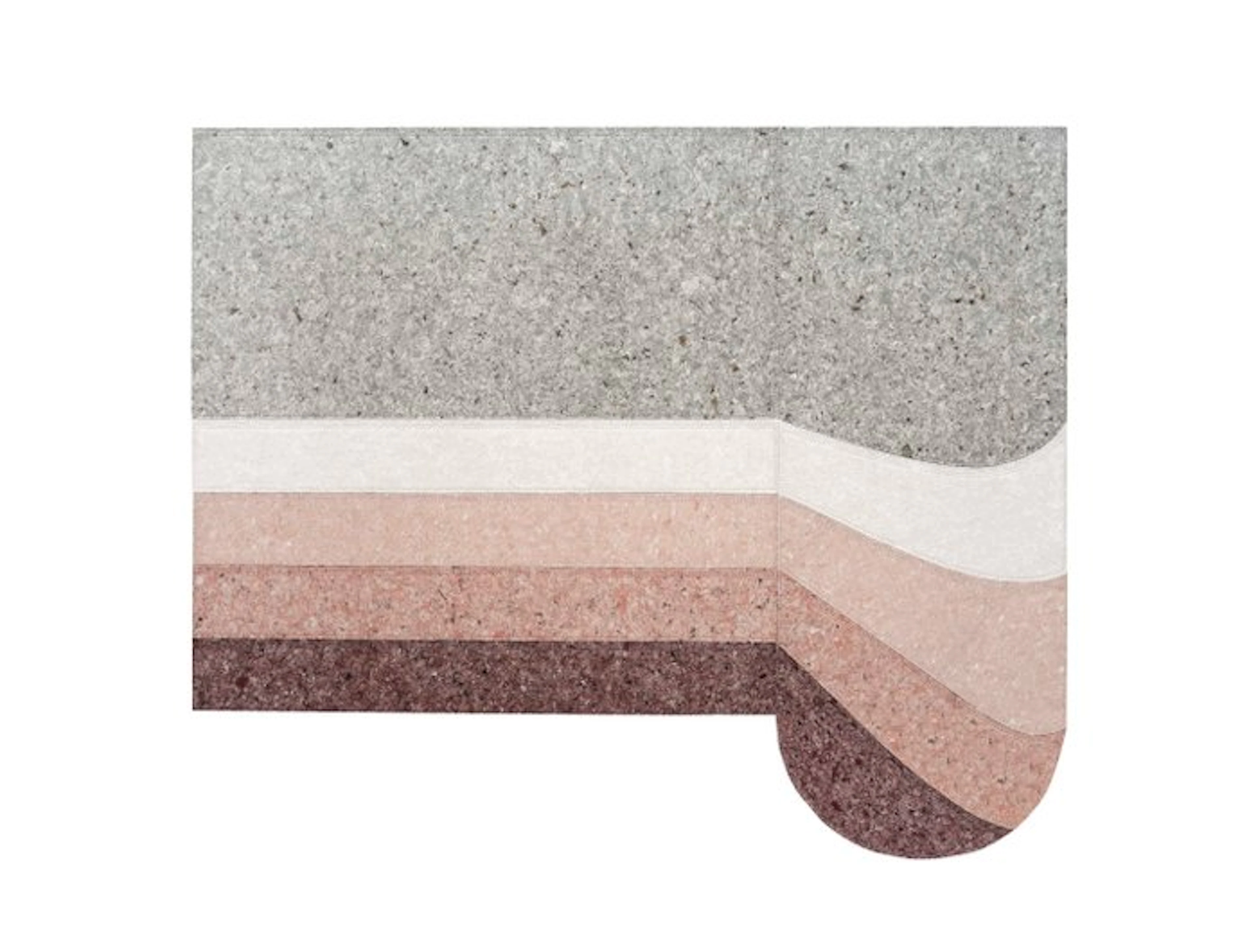 GAN Rugs - Patricia Urquiola - Rug - 250 cm - 300 cm - NUANCES ROUND BURGUNDY