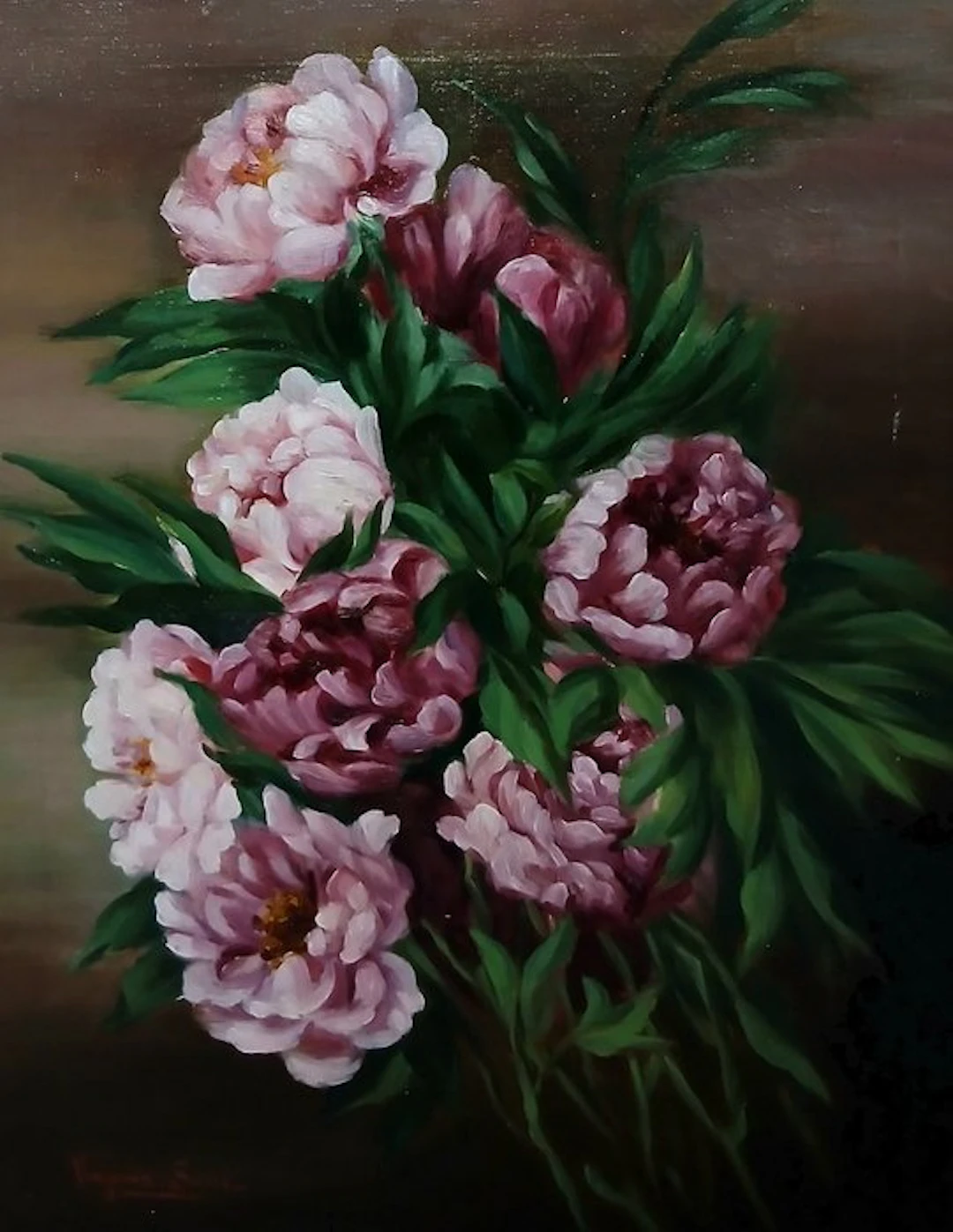 Virginia Sani (XIX-XX) - Mazzo di fiori