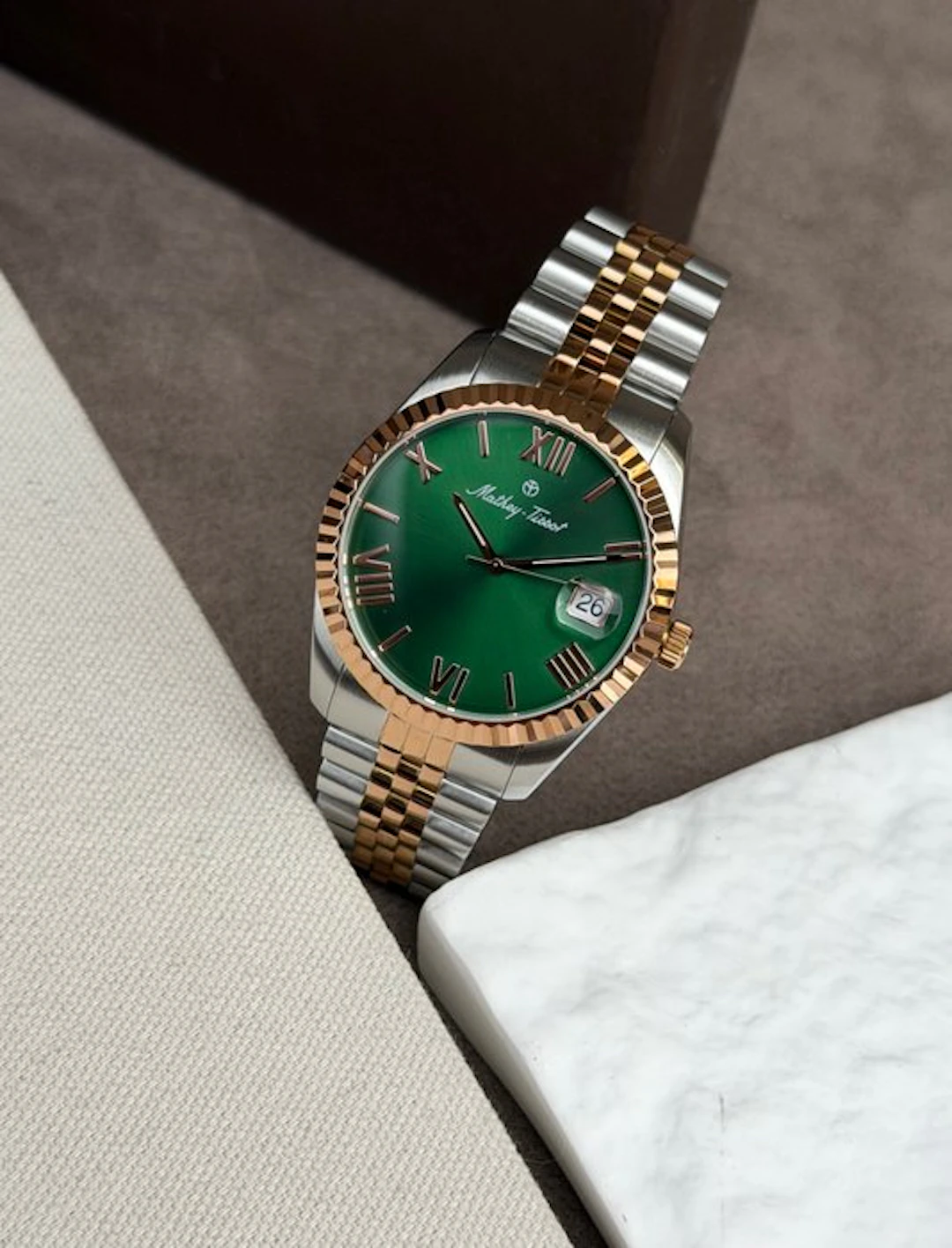 Mathey-Tissot - Green Dial Date - No reserve price...