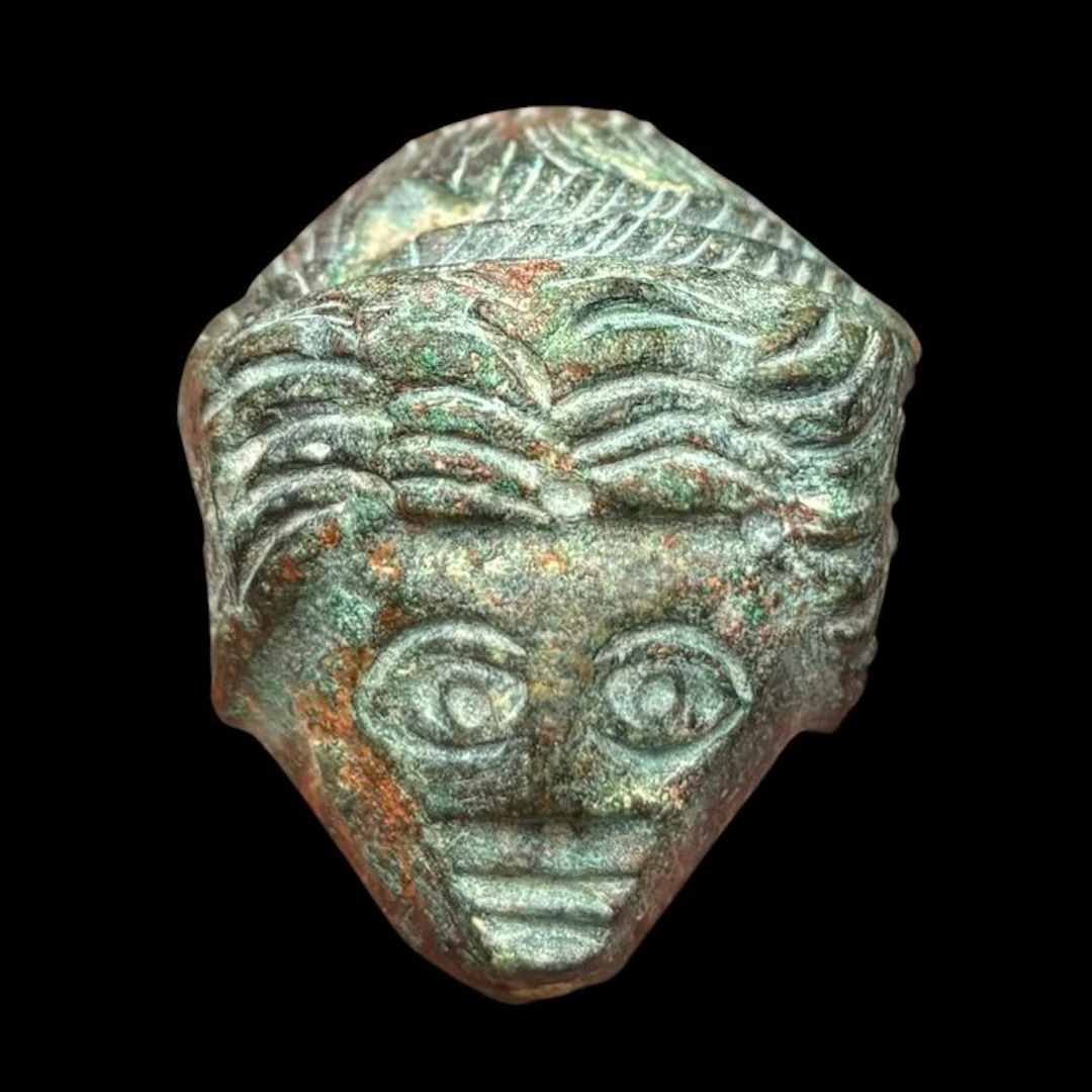 Ancient Roman Bronze Very rare bust / appliqué - Ancient...