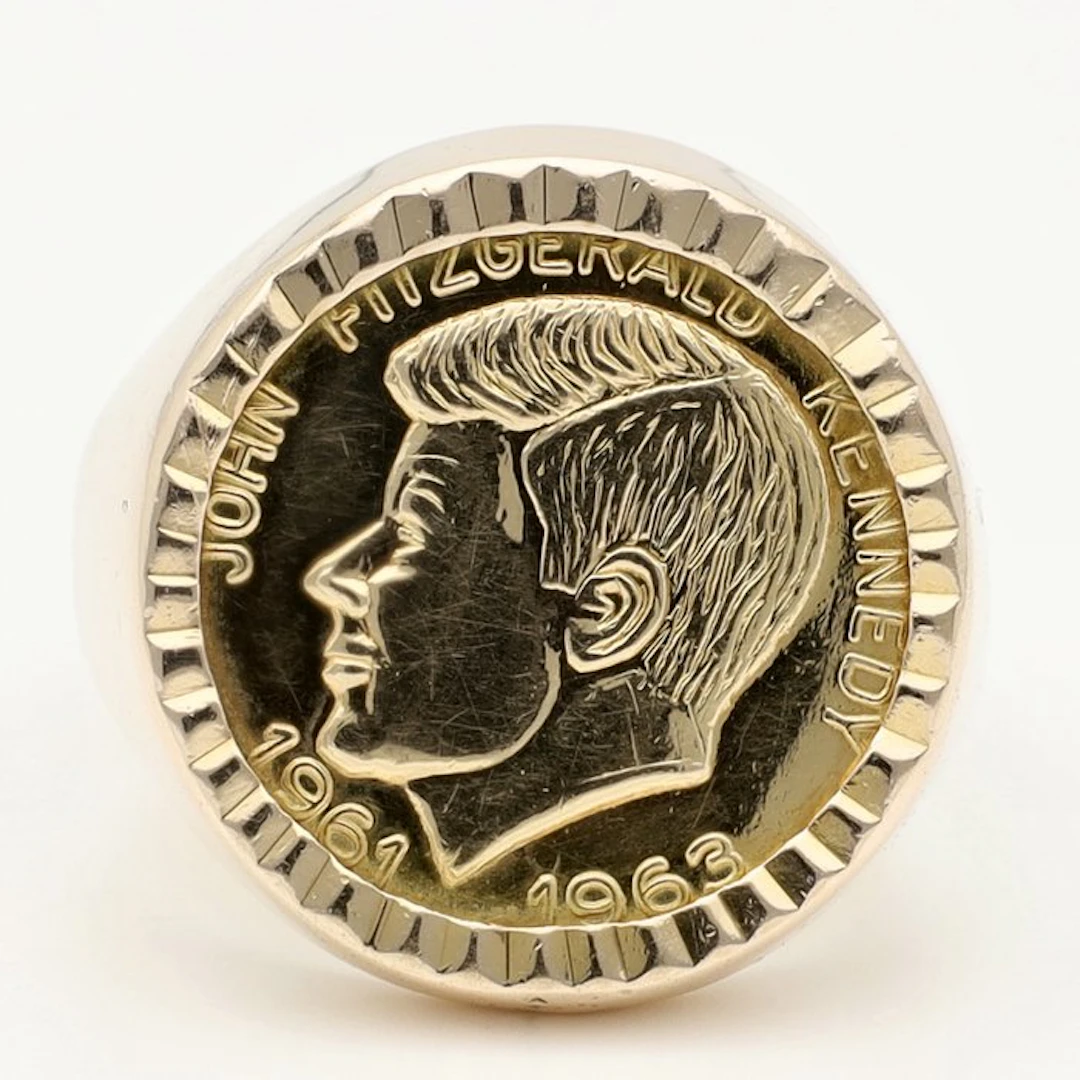 Ring - 18 kt. Yellow gold - John Kennedy coin