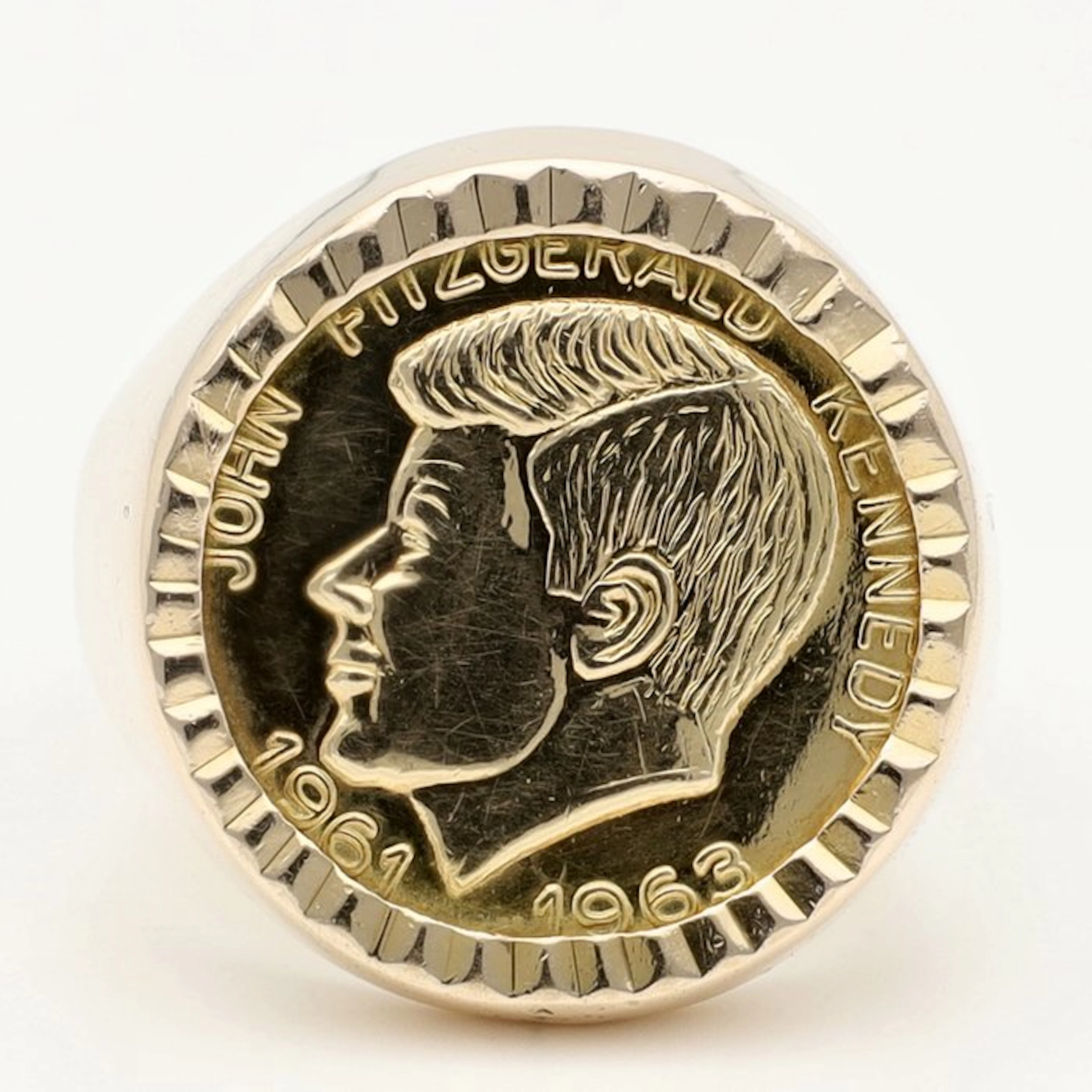 Ring - 18 kt. Yellow gold - John Kennedy coin