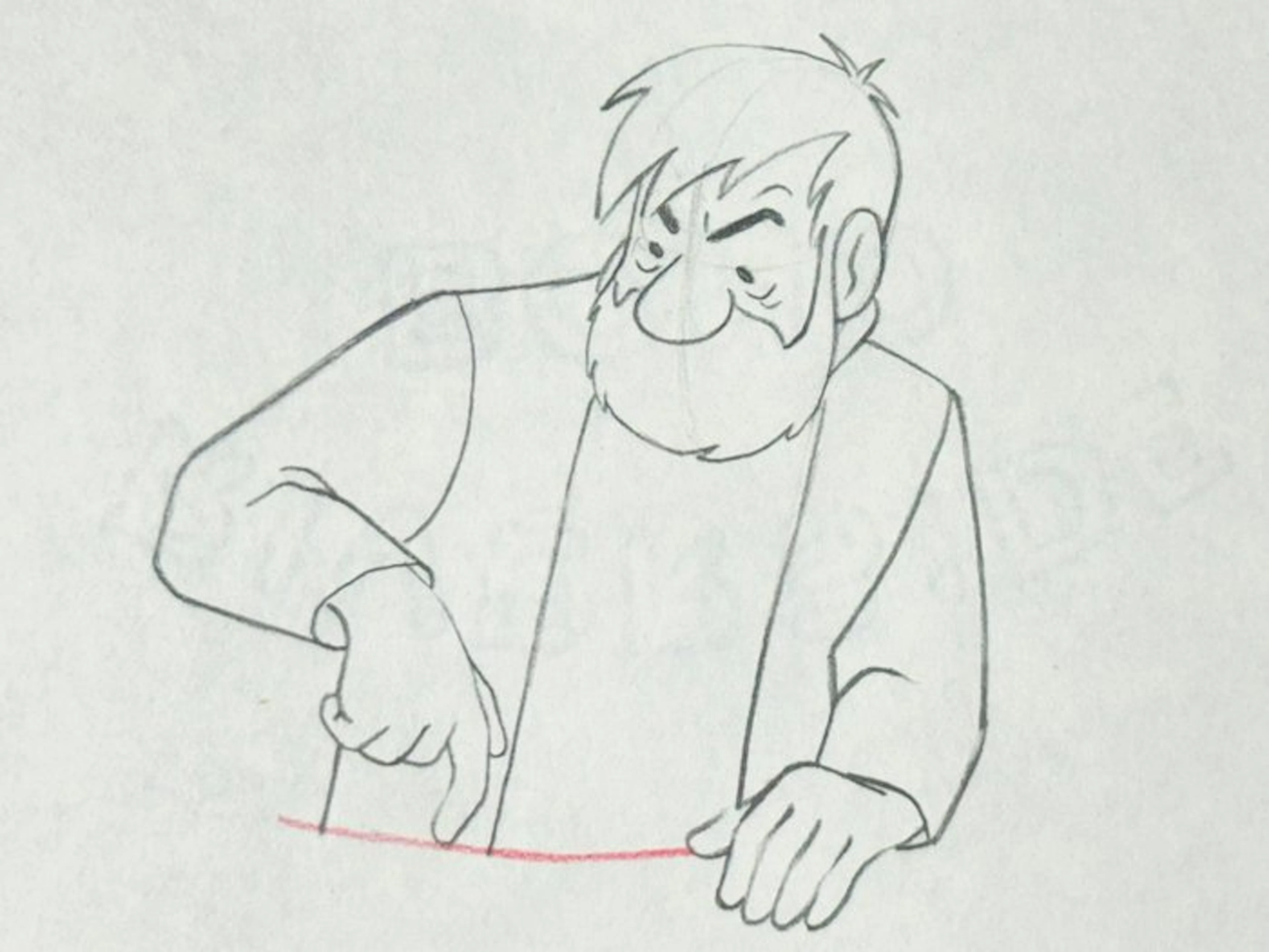 Tintin - 1 Original Production drawing - Captain Haddock...