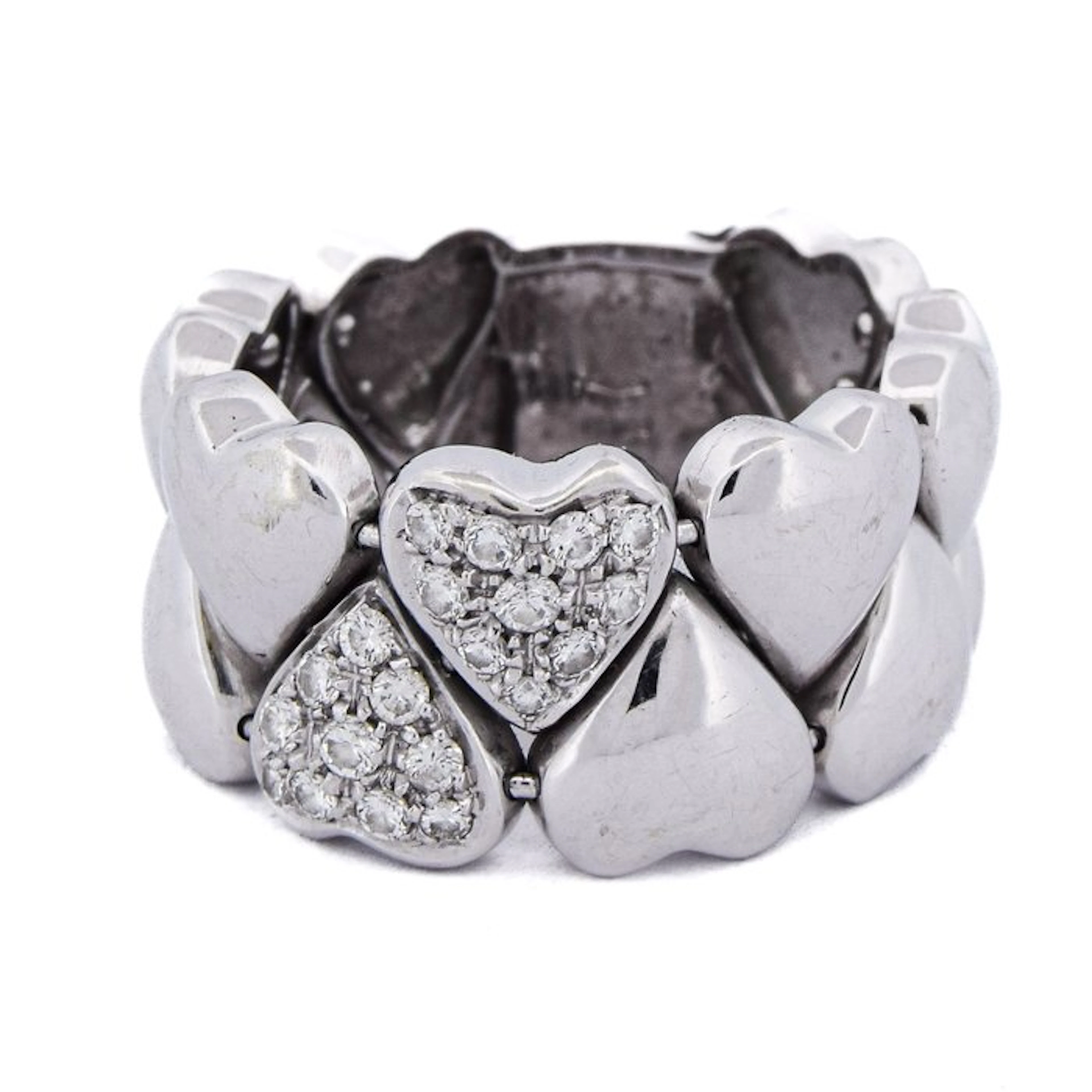 Cocktail ring - 18 kt. White gold - 0.40ct. tw. Diamond (Natural)