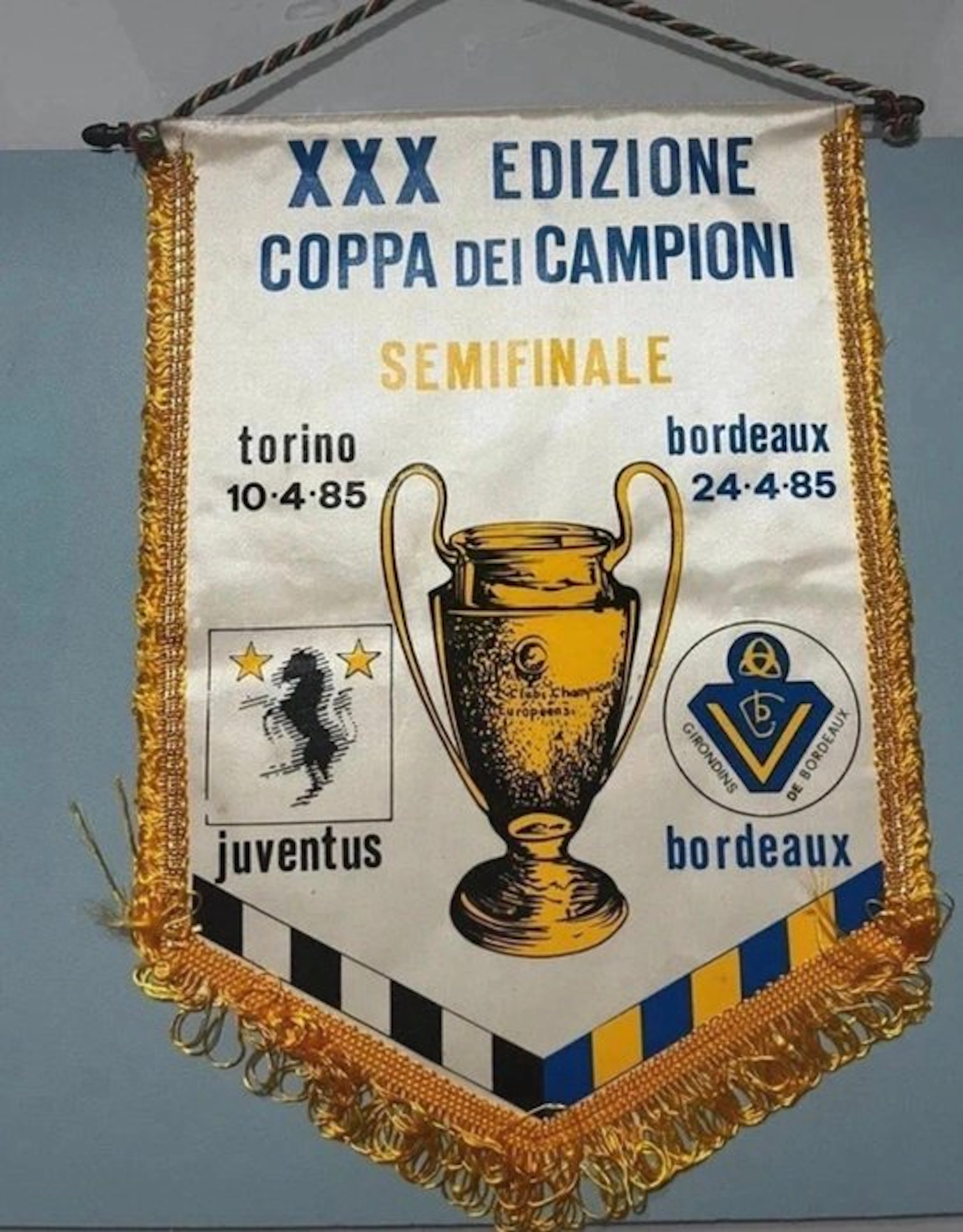 Juventus - Coppa dei Campioni - 1985 - Flag / pennant