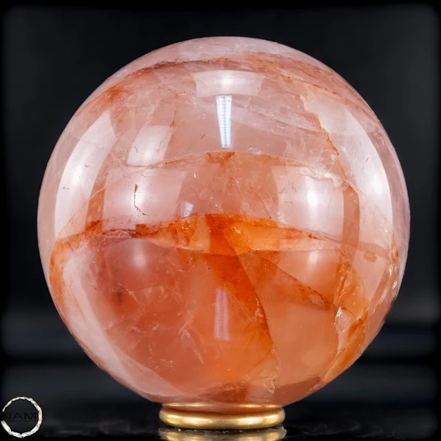 Natural fire quartz sphere – A radiant masterpiece of...