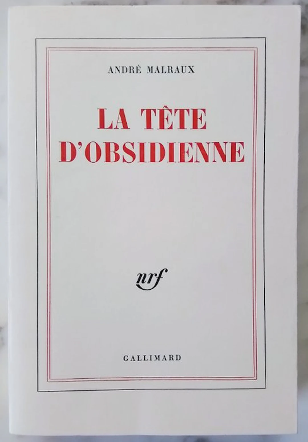 Signé ; André Malraux - La Tête d'obsidienne [envoi...