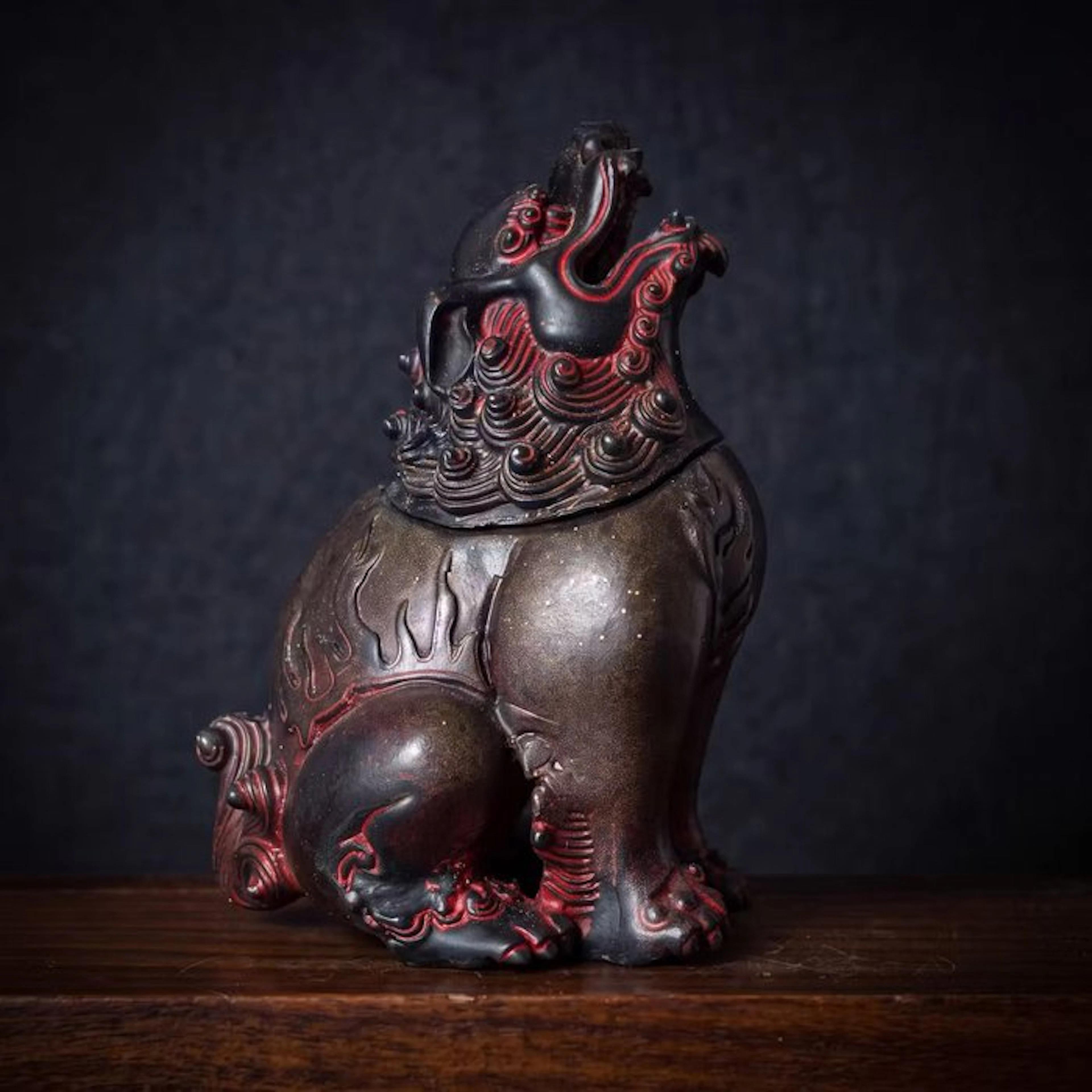 Incense burner - Bronze - Foo dog