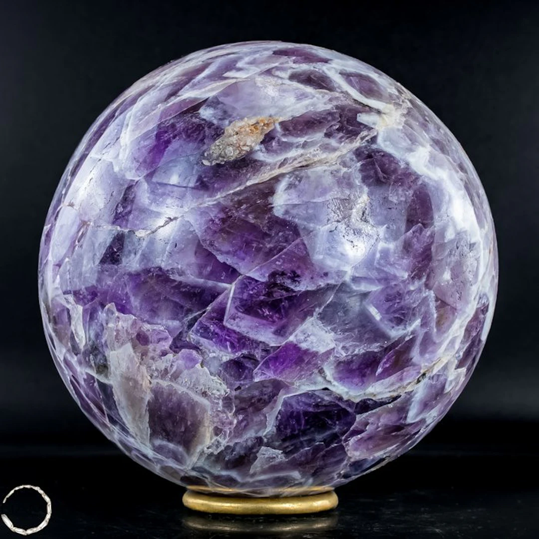 Natural Rare Chevron Amethyst Sphere, Bolivia- 2724.32 g