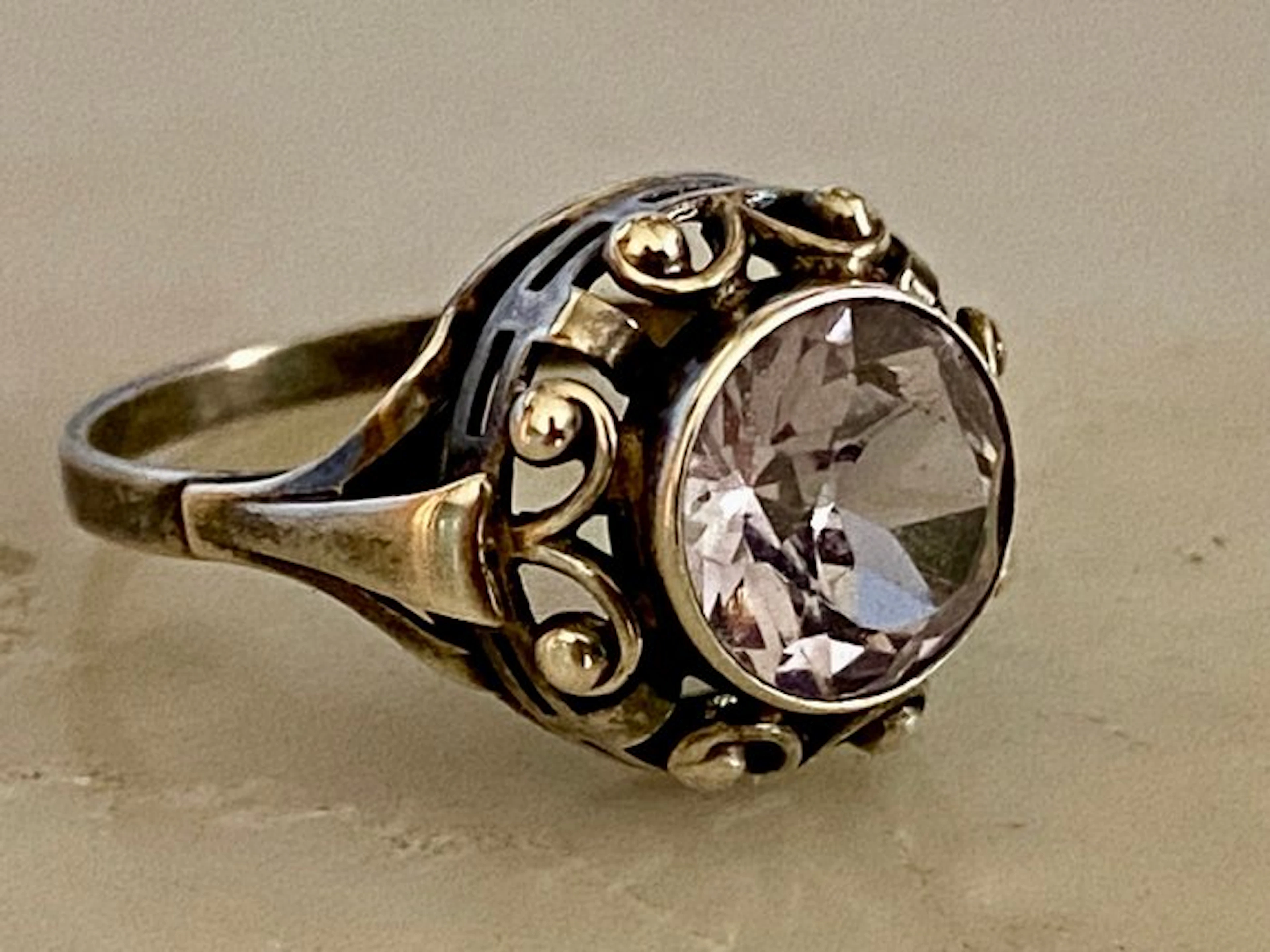 No reserve price - Ring Silver Spinel