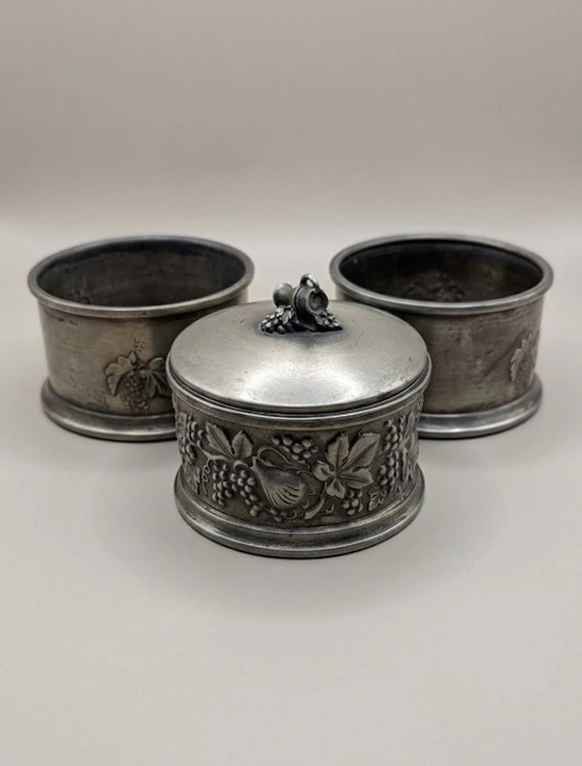 Brandimarte - Dinner set (4) - .900 silver - 2 bottle unders | 1 cup