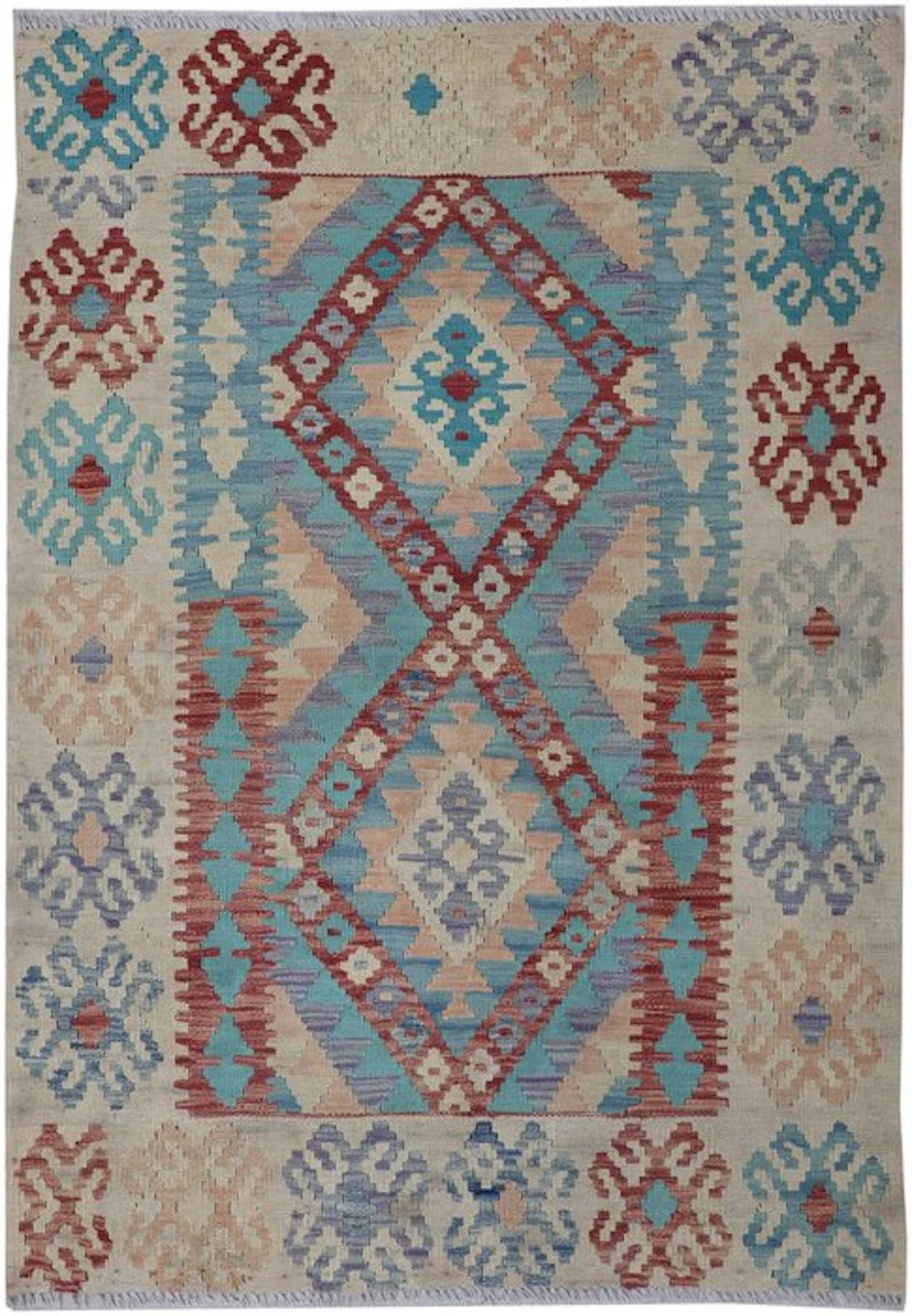 Handwoven Designer Kilim – Afghan Design - Kelim - 121 cm - 87 cm