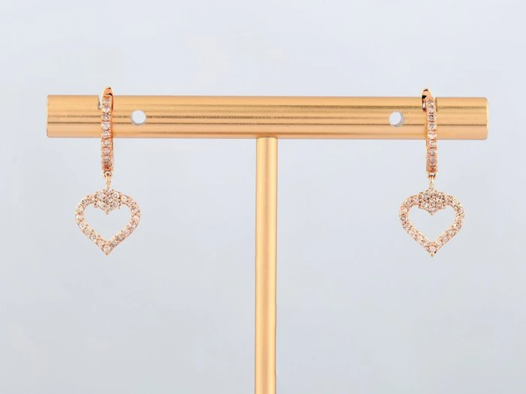 Earrings - 14 kt. Rose gold - 0.29ct. tw. Diamond (Natural)