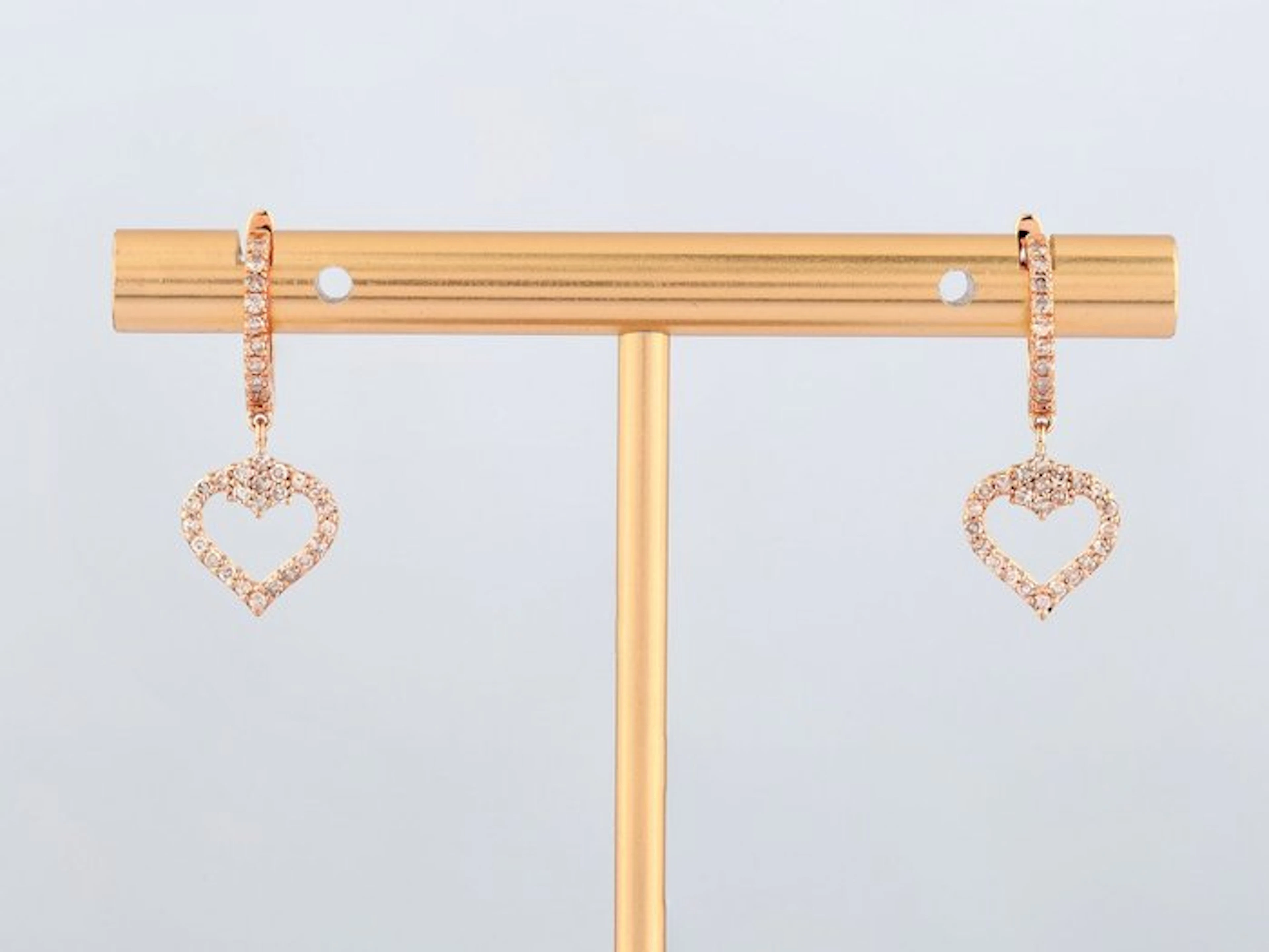 Earrings - 14 kt. Rose gold - 0.29ct. tw. Diamond (Natural)