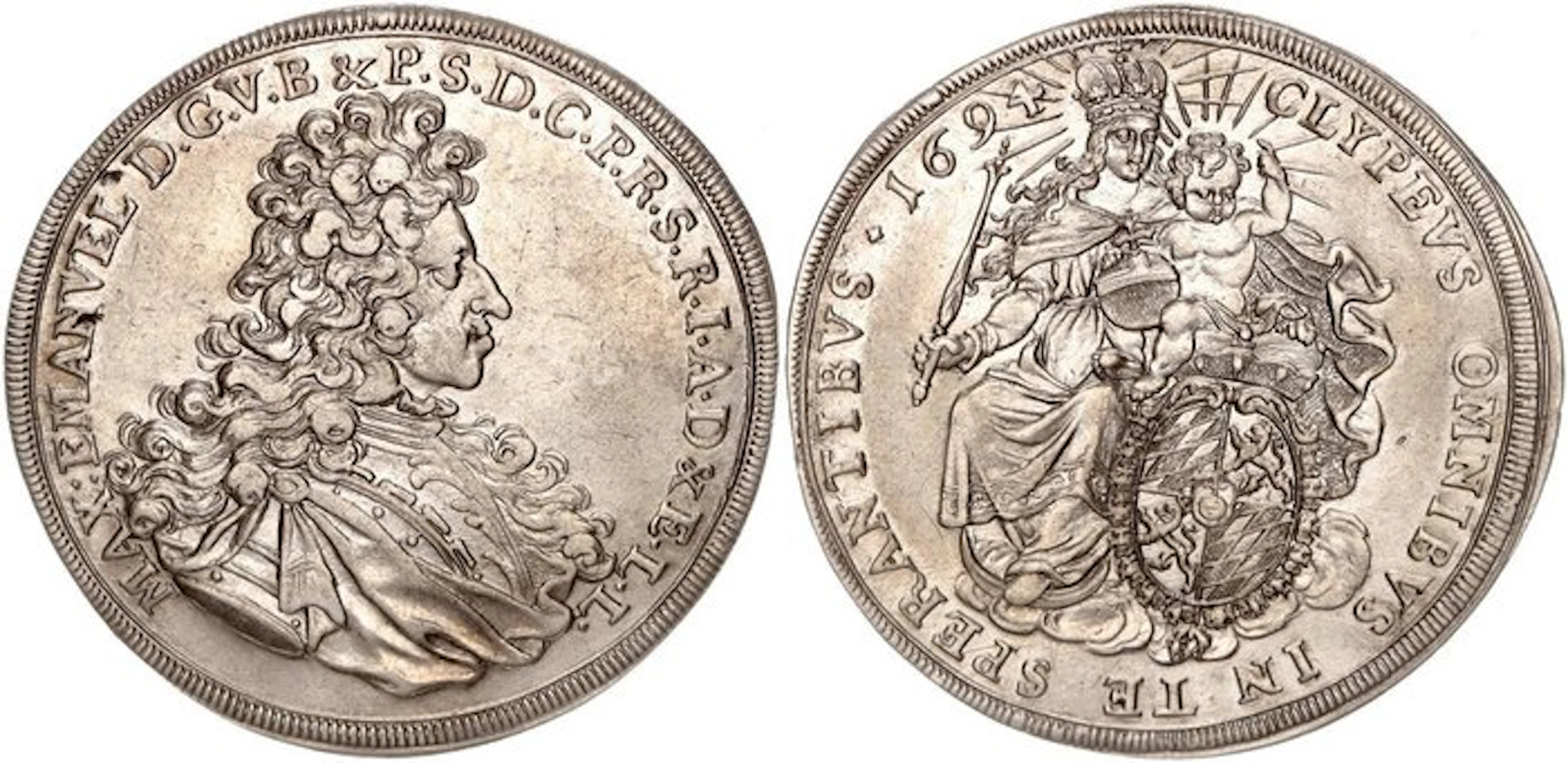 Deutschland Bayern. Maximilian II. Emanuel. Reichstaler 1694