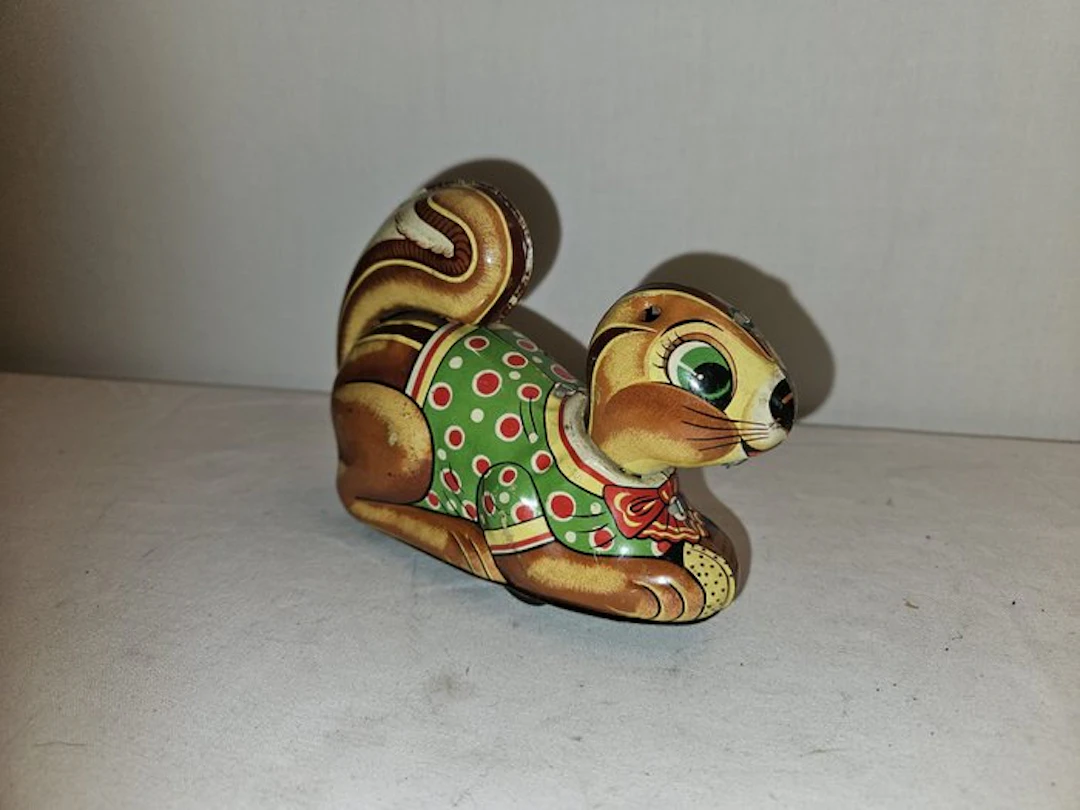 TPS - Toy Eekhoorn (blikken, opwind) - 1950-1960 - Japan