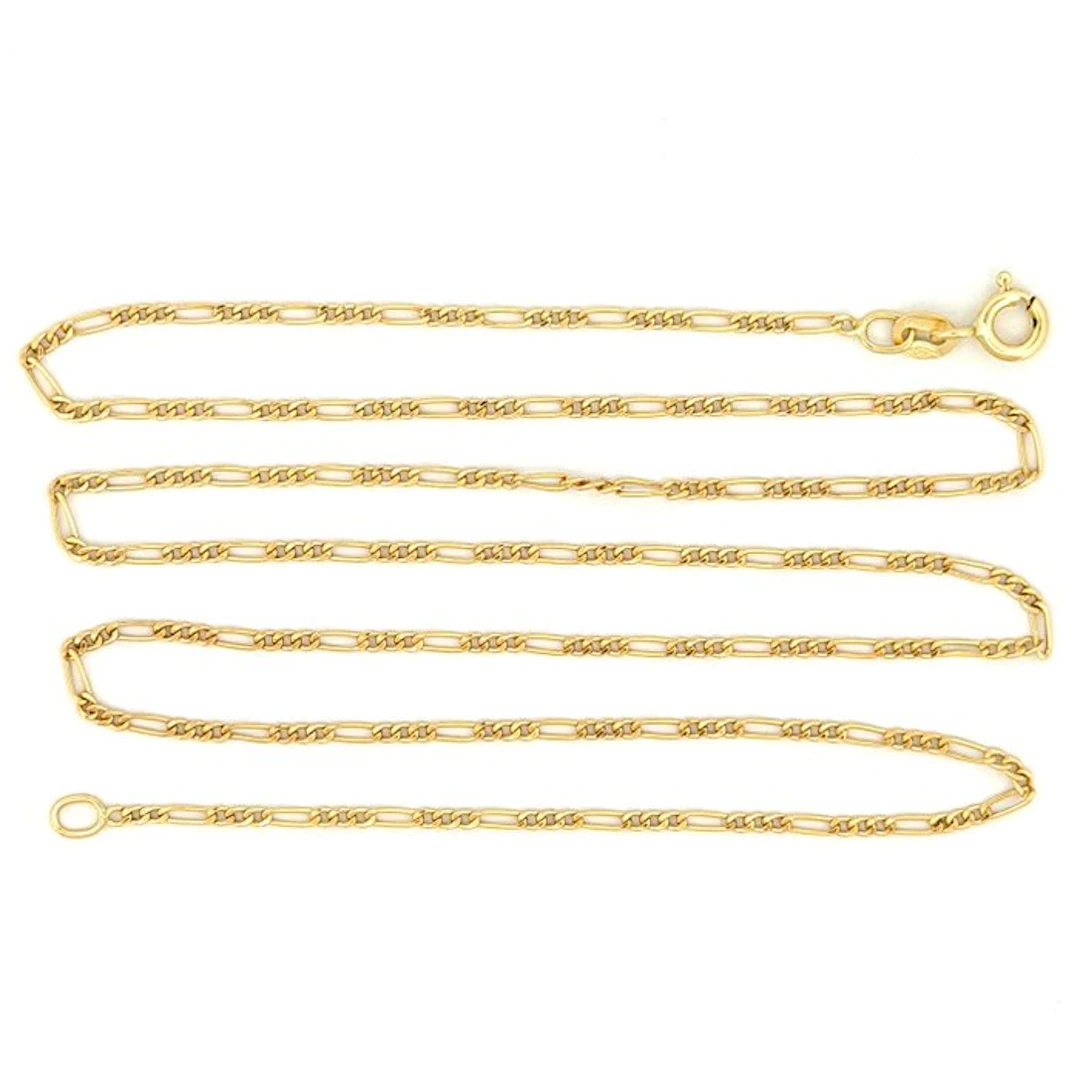Necklace - 18 kt. Yellow gold - Figaro - 60 cm