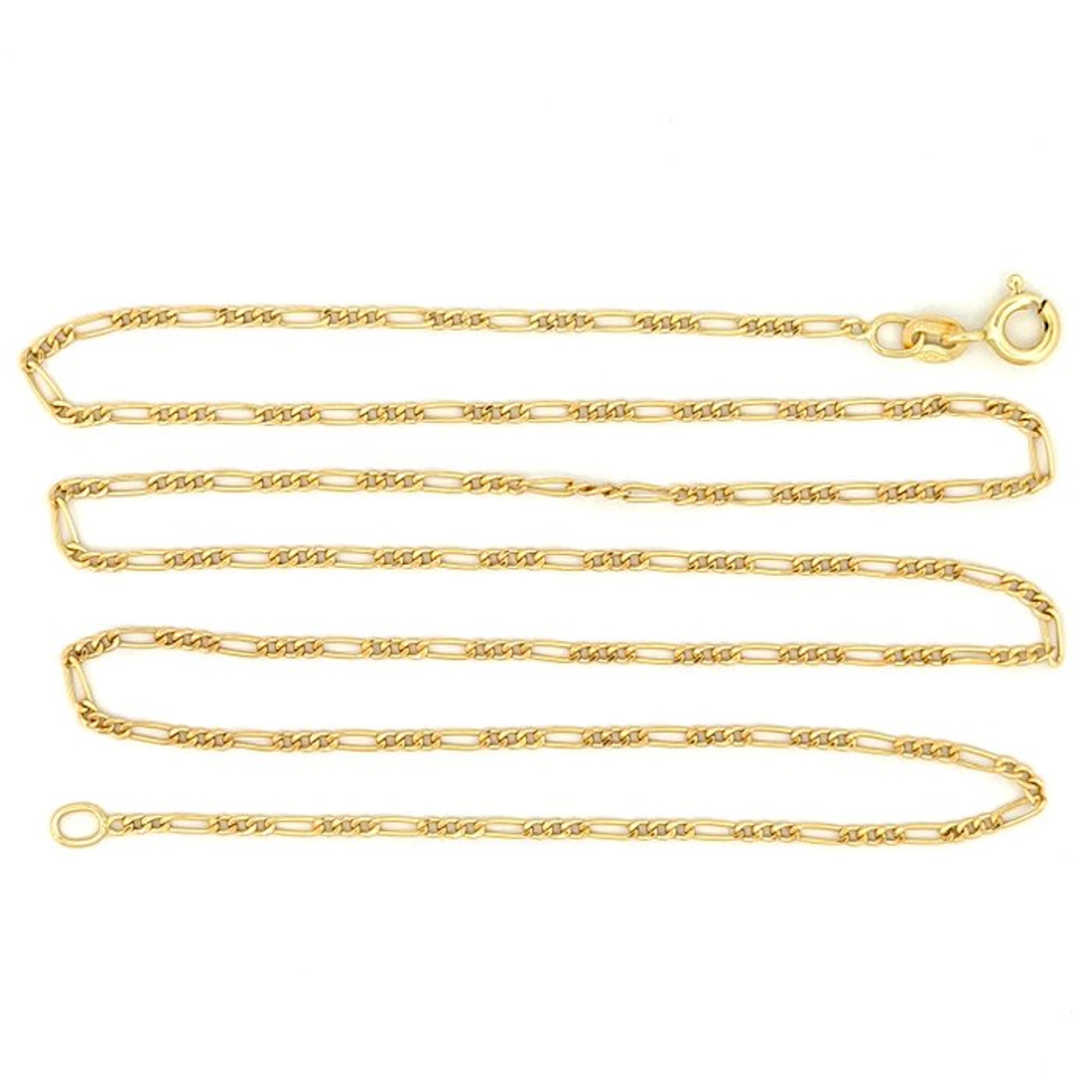 Necklace - 18 kt. Yellow gold - Figaro - 60 cm