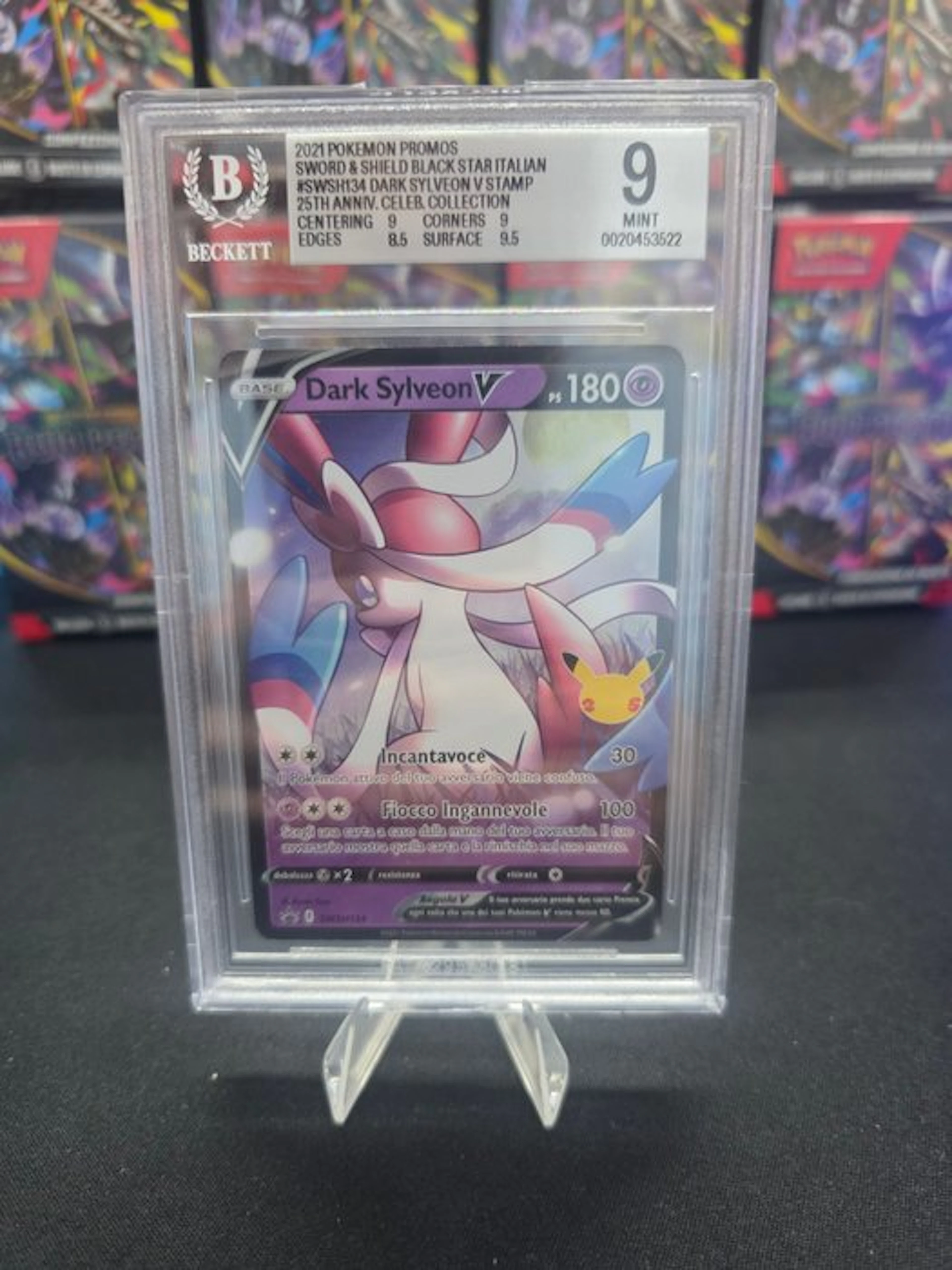 Pokémon - 1 Graded card - Dark Sylveon SWSH134 Foil