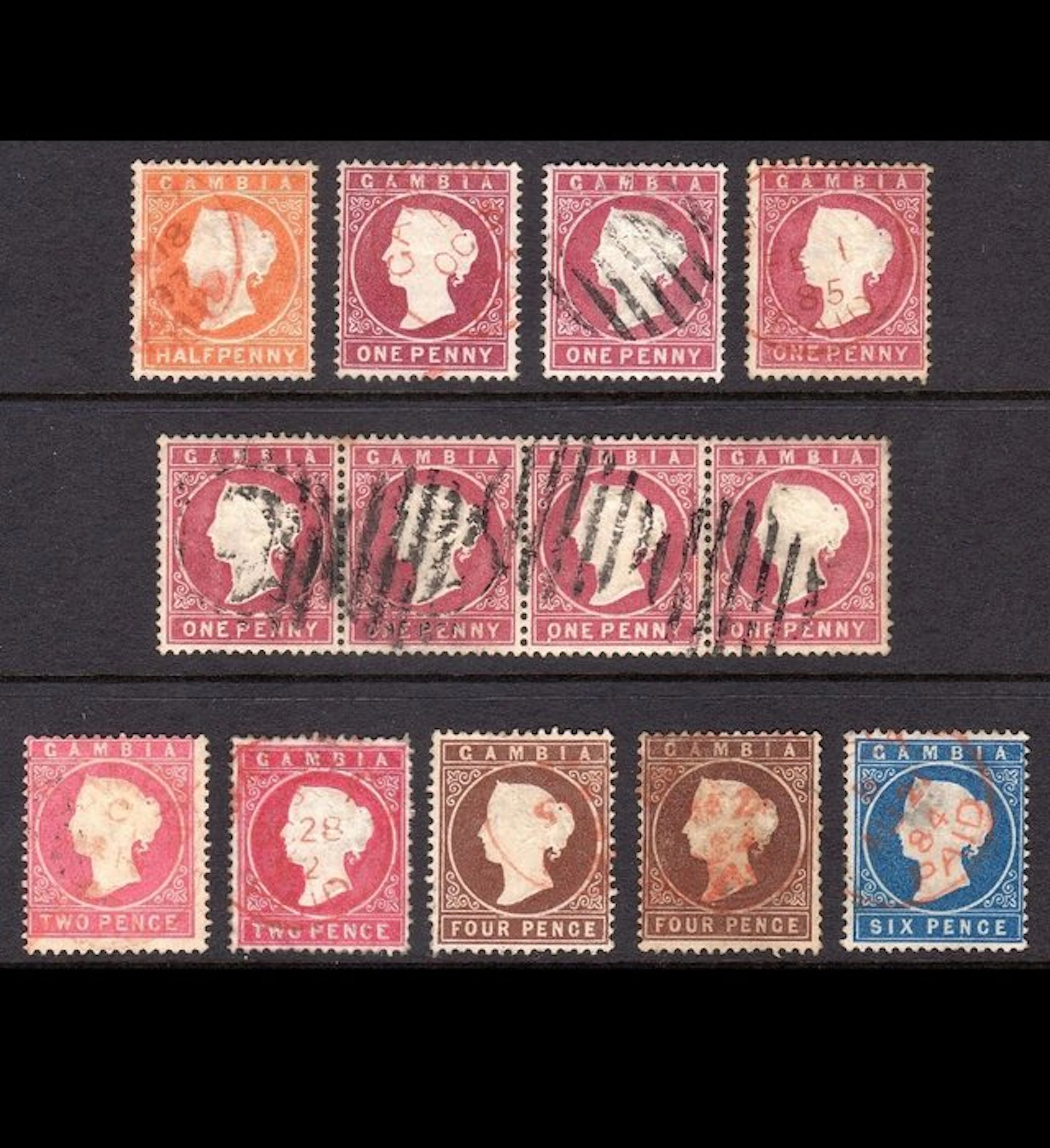 British Commonwealth - Gambia 1880/81 - Queen Victoria...