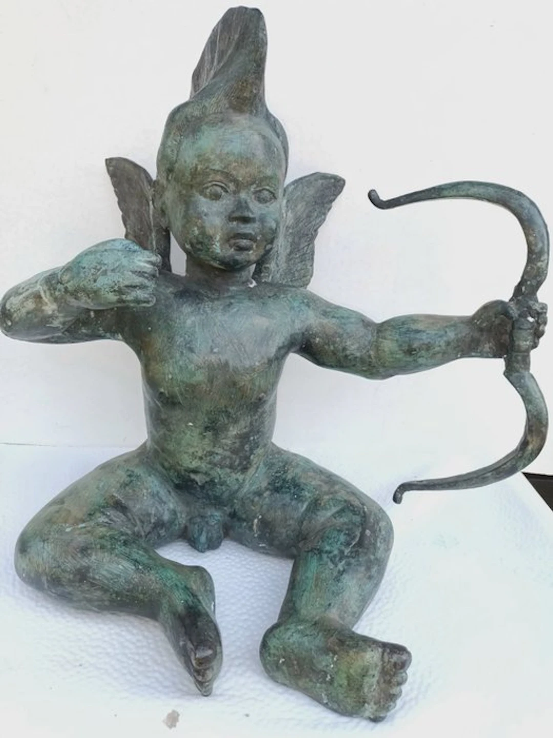 Bronzen Cupido met Vleugels - Figure - Asia (No reserve price)