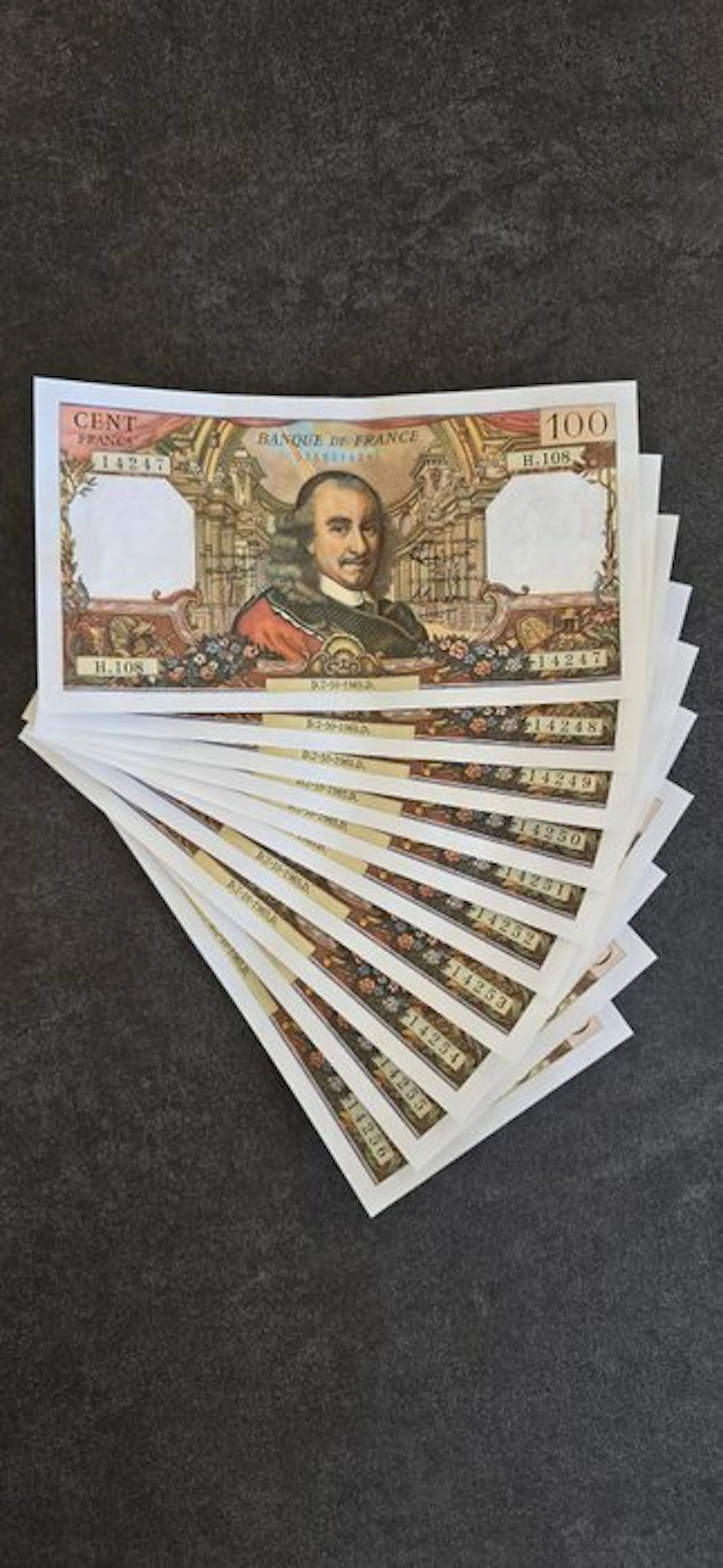 France. - 10 x 100 Francs - 1965 (No reserve price)