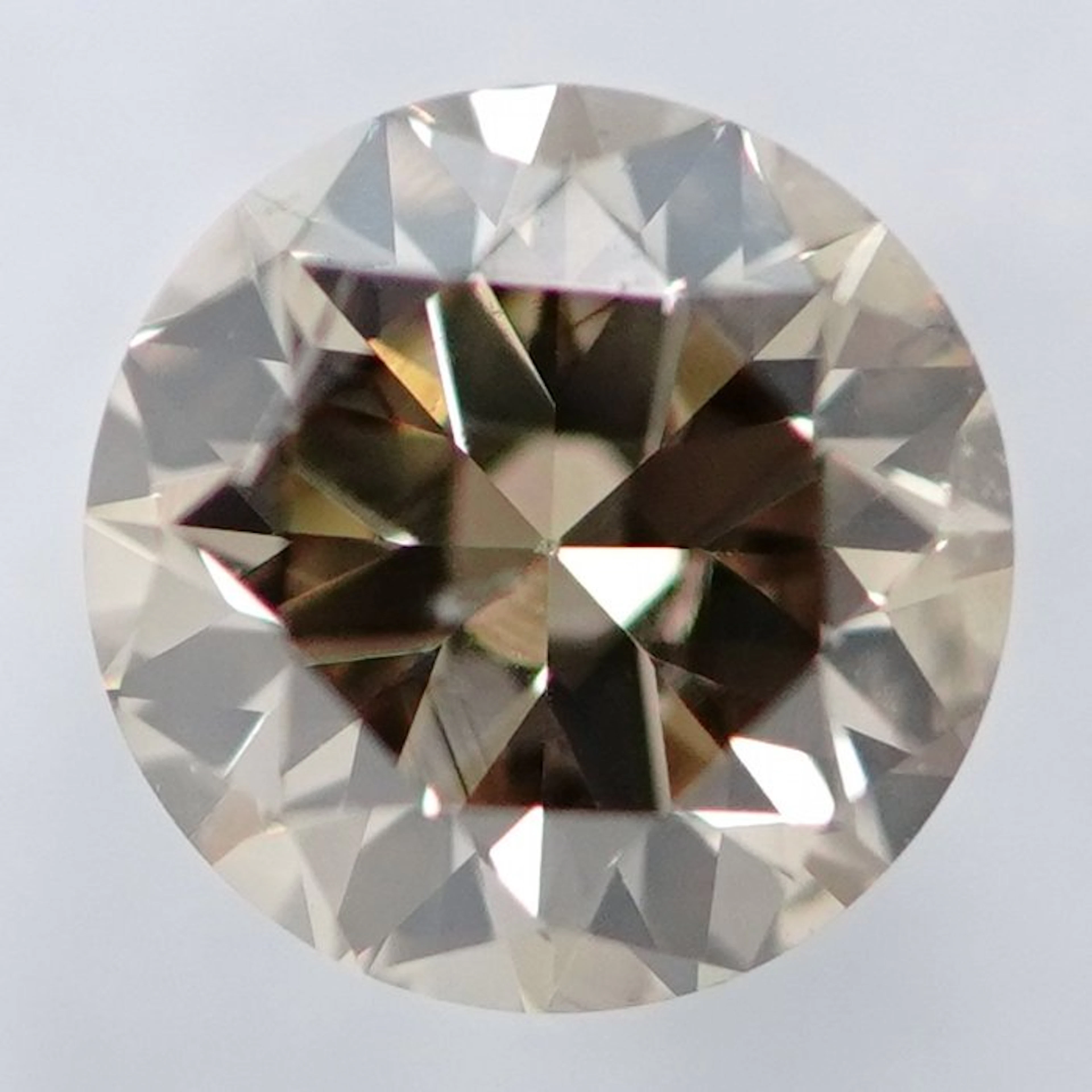 1 pcs Diamond (Natural coloured) - 0.55 ct - Round...