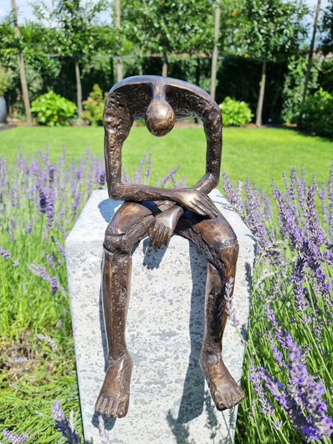 Sculpture, Melancholie - 38 cm - Bronze
