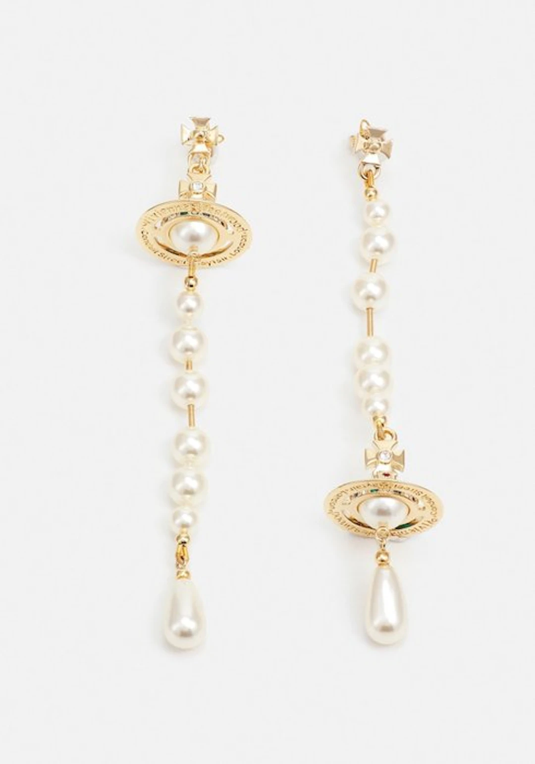 Vivienne Westwood - Metal - Earrings - Broken pearl